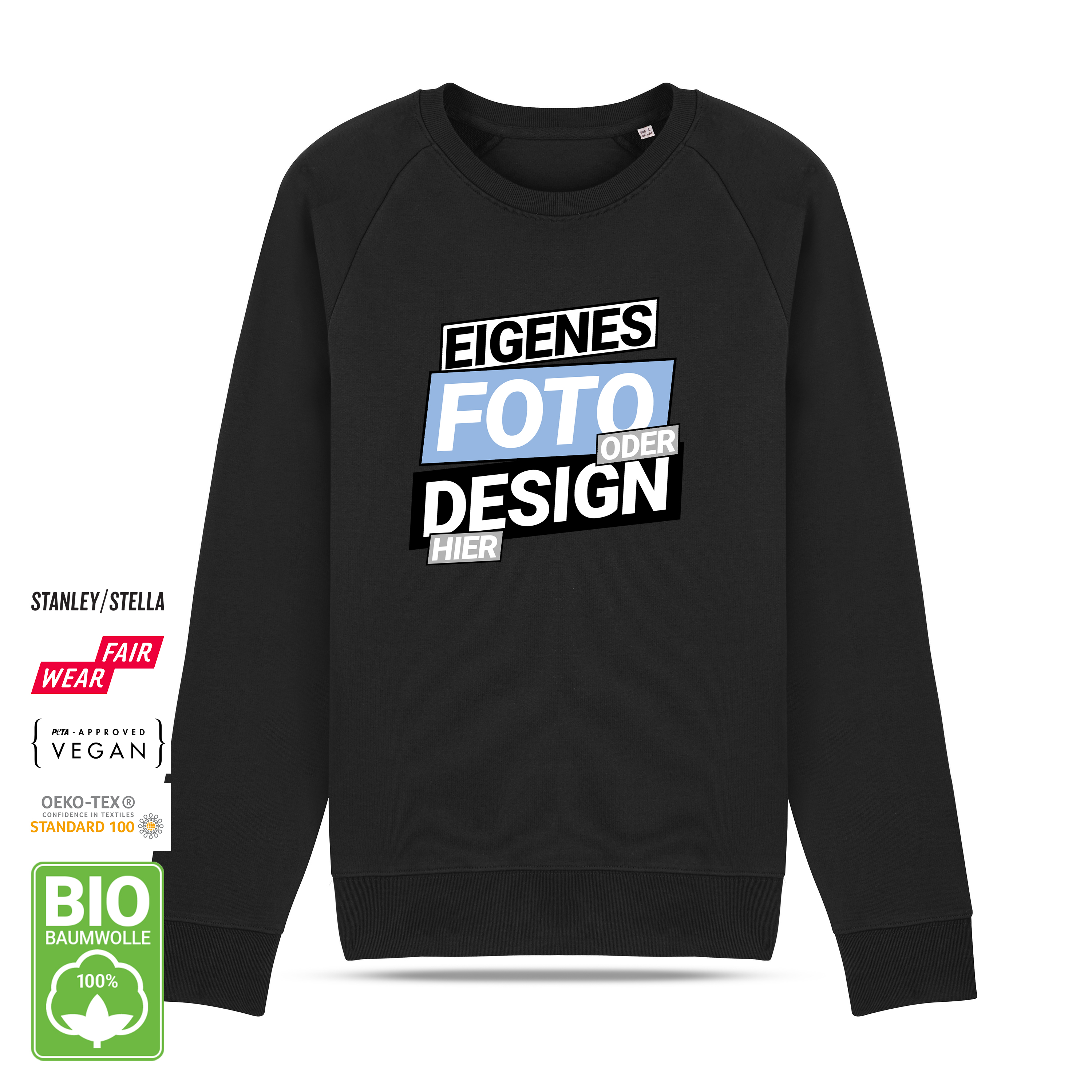 Bio Sweatshirt M Schwarz 1