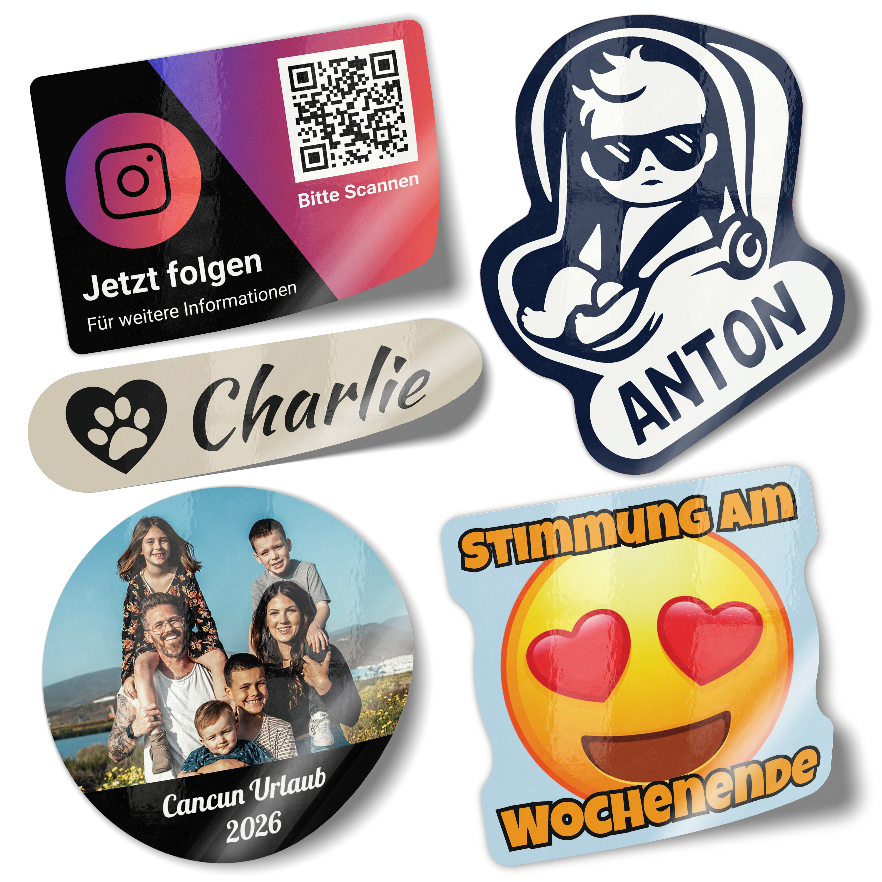 Aufkleber 10,5 cm x 7,4 cm (DIN A7) Basic Sticker 1