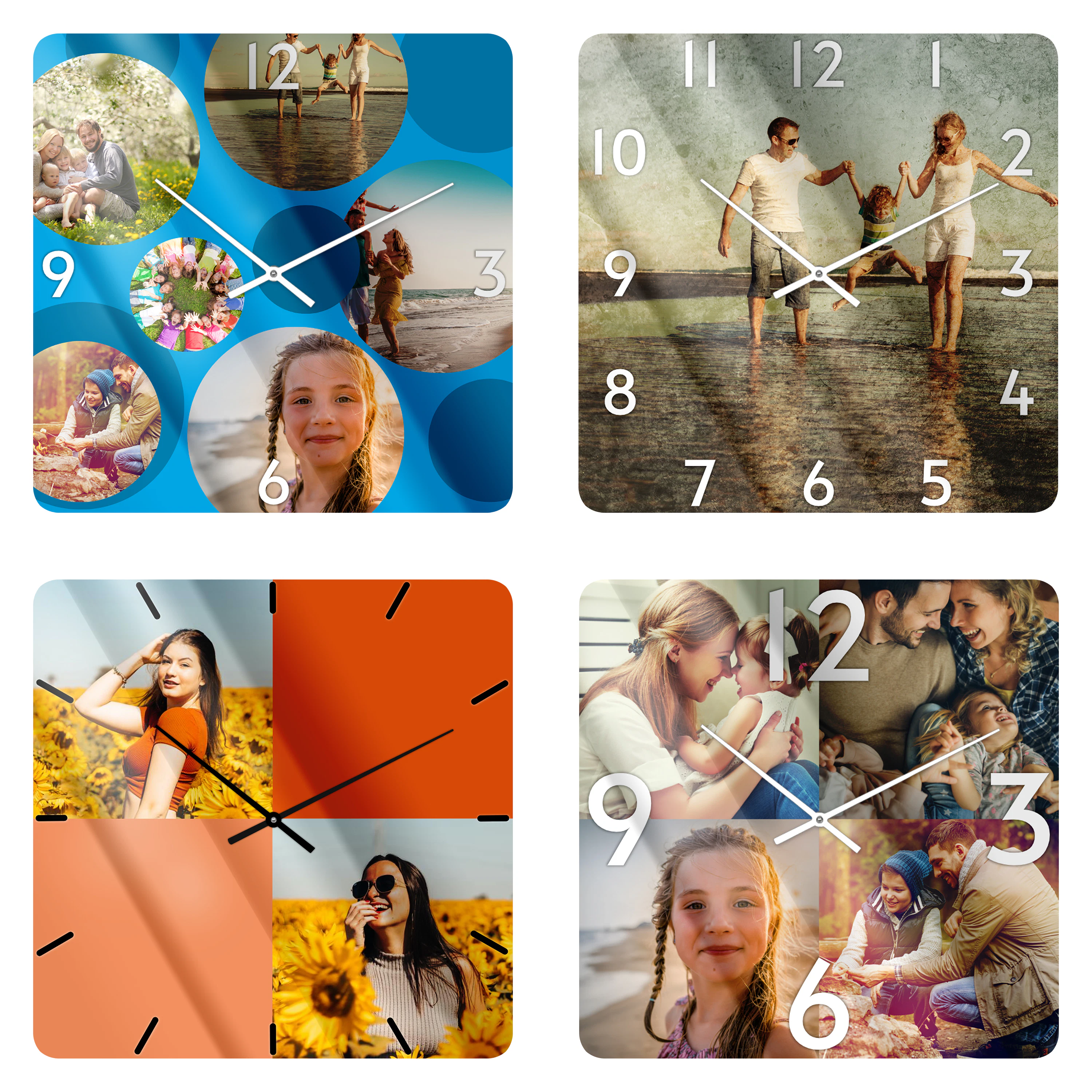 Wanduhr eckig klein (26 cm) Acrylglas 3