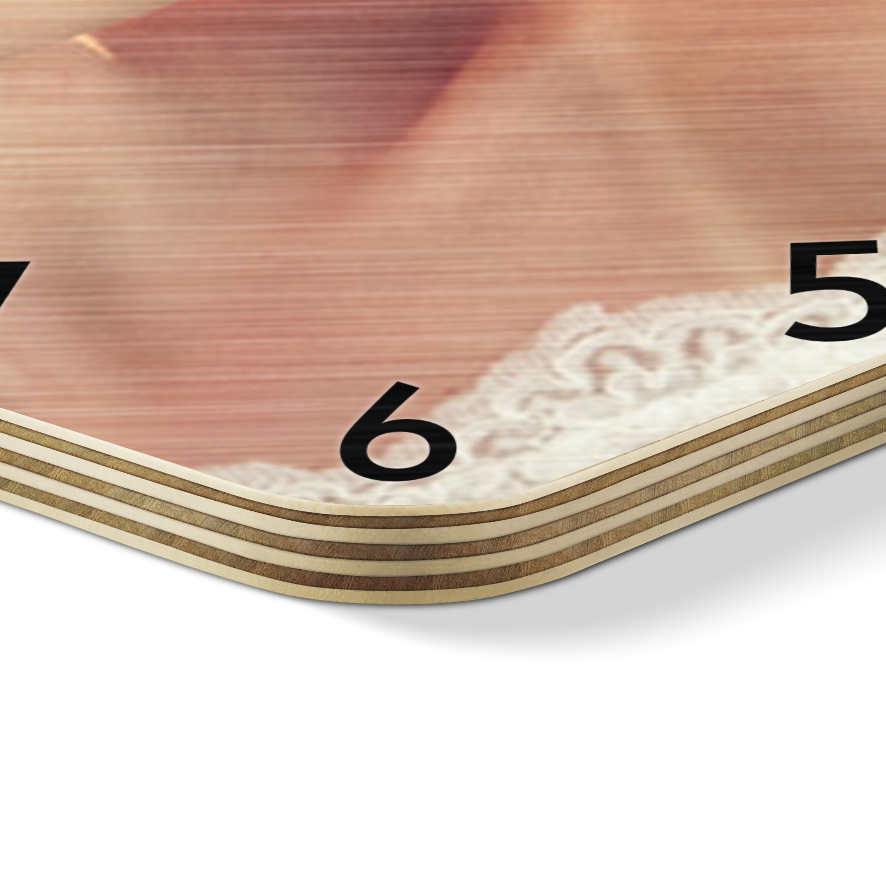 Herzuhr Standard (33,1 x 26,8 cm) Holz 4