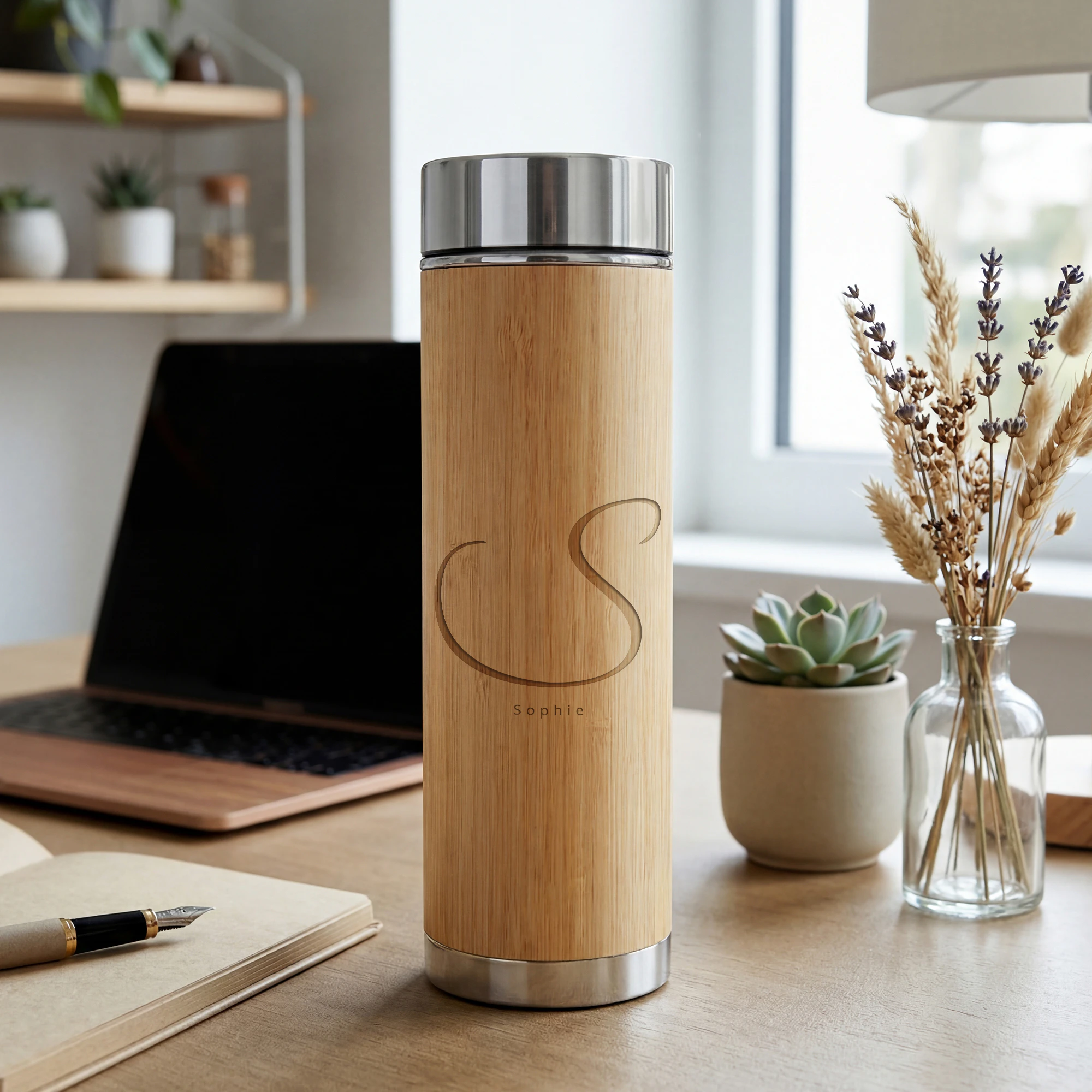 Thermosflasche "Bambus to Go" - Standard 0,4 Liter 6