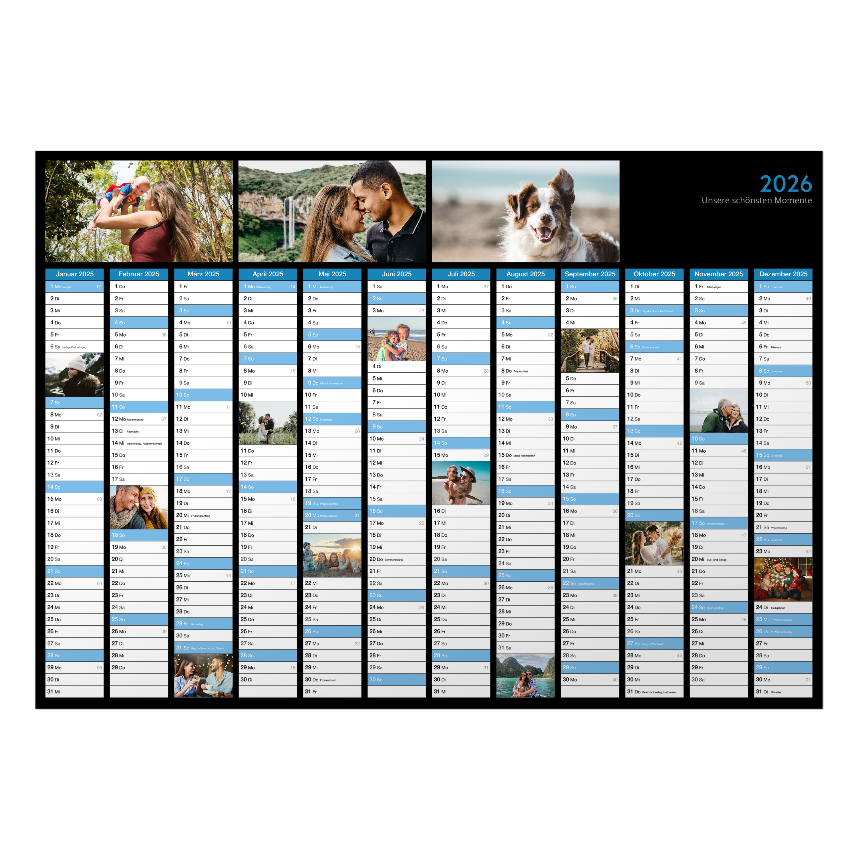 Wandplaner DIN A2 (59,4 x 42 cm) Bilderdruck-Papier 1