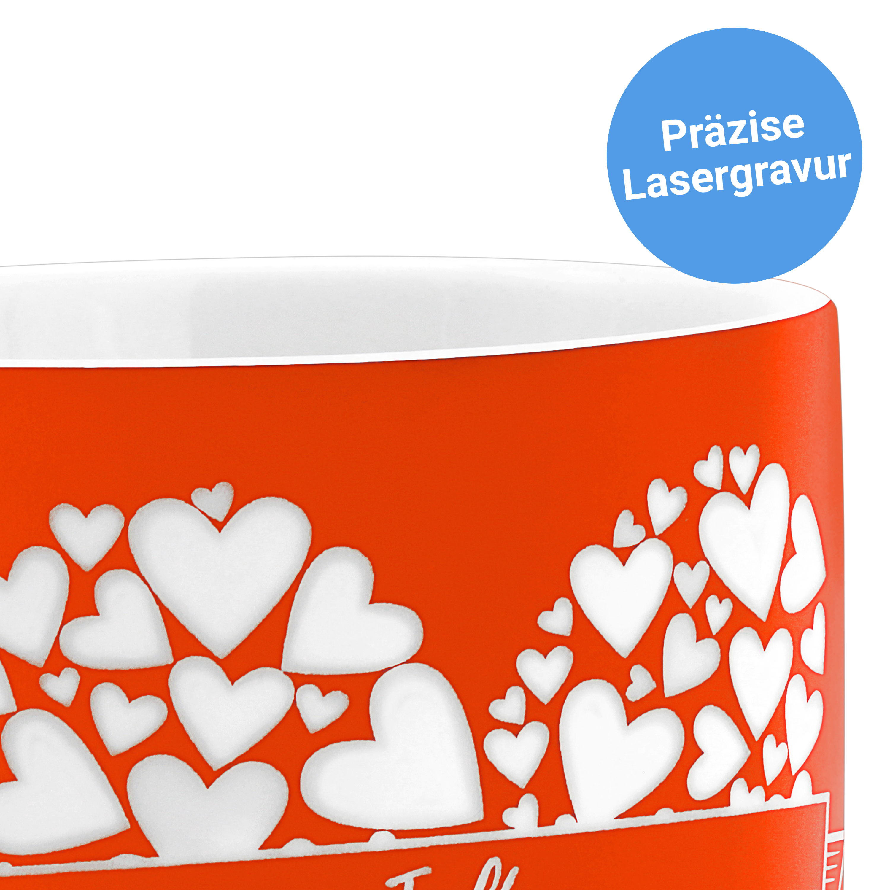 Neon-Tasse - Gravur Neon Orange 2