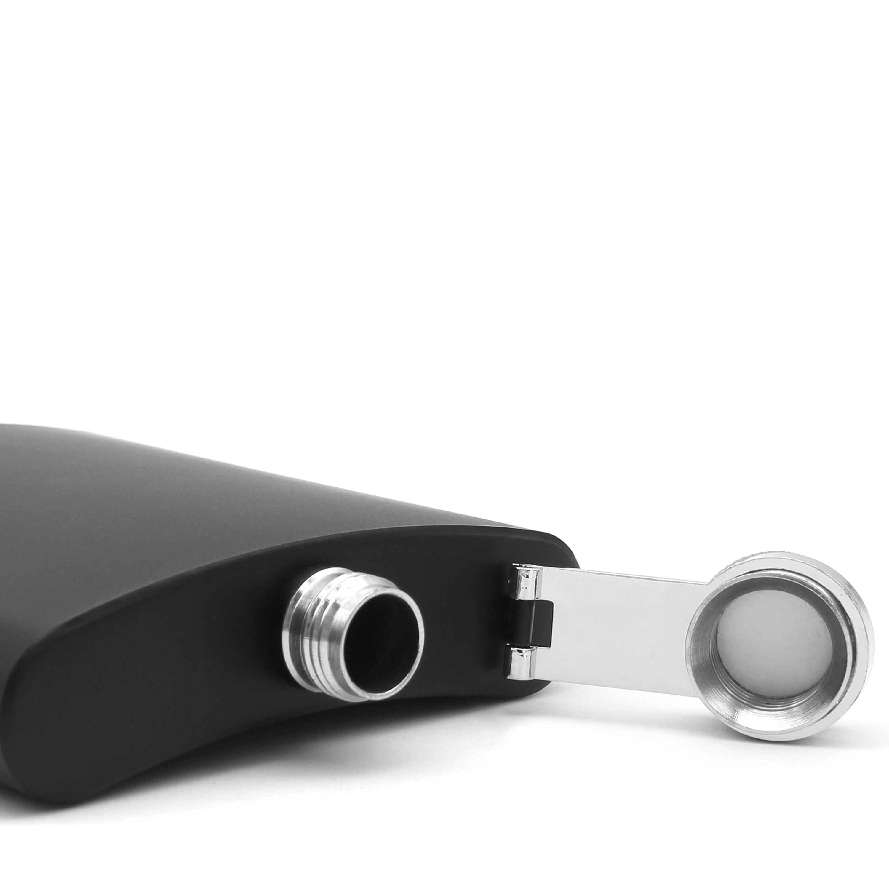 Flachmann Metall-Schwarz 2