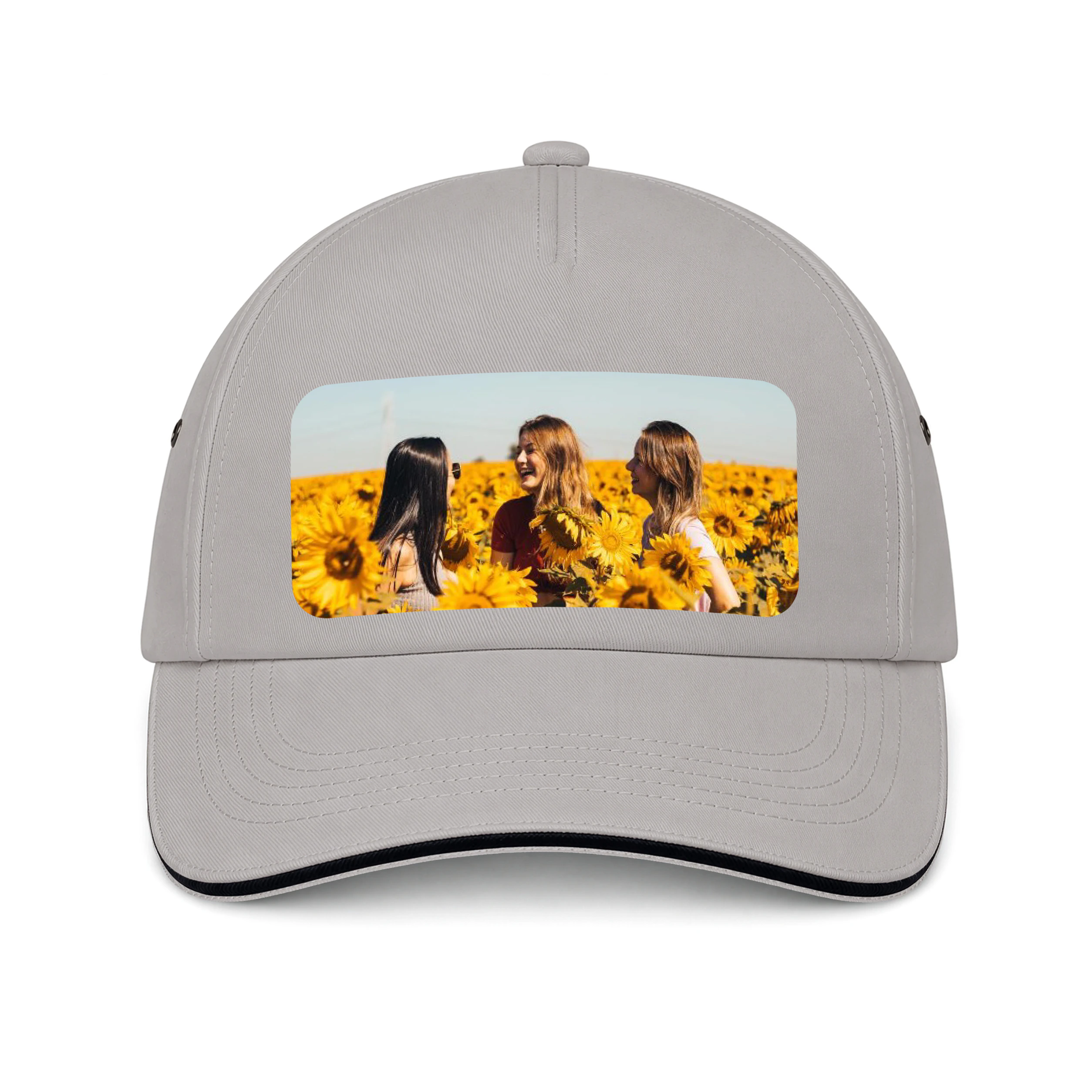 Basecap Grau / Navy 2