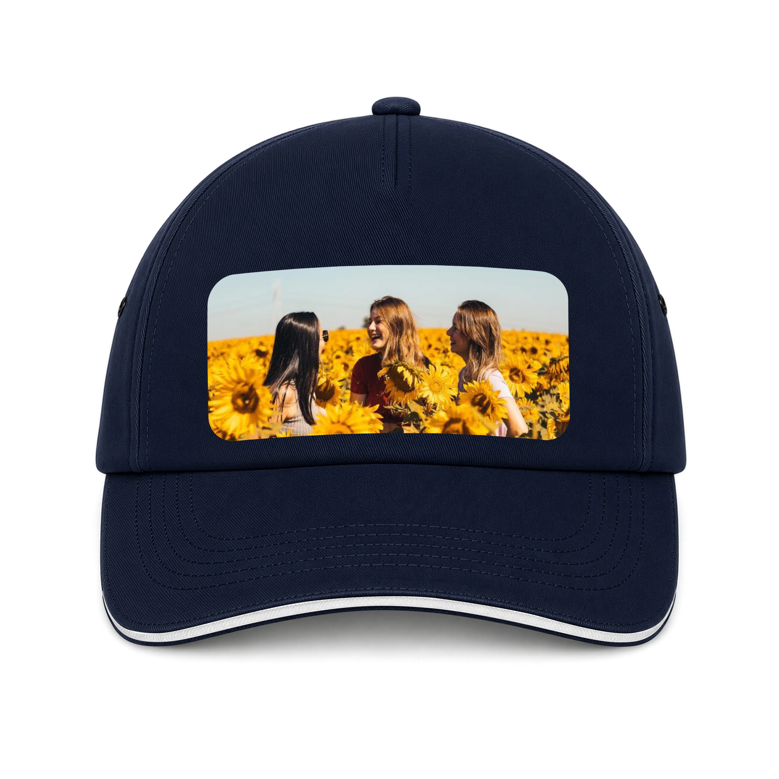 Basecap Navy / Weiß 2