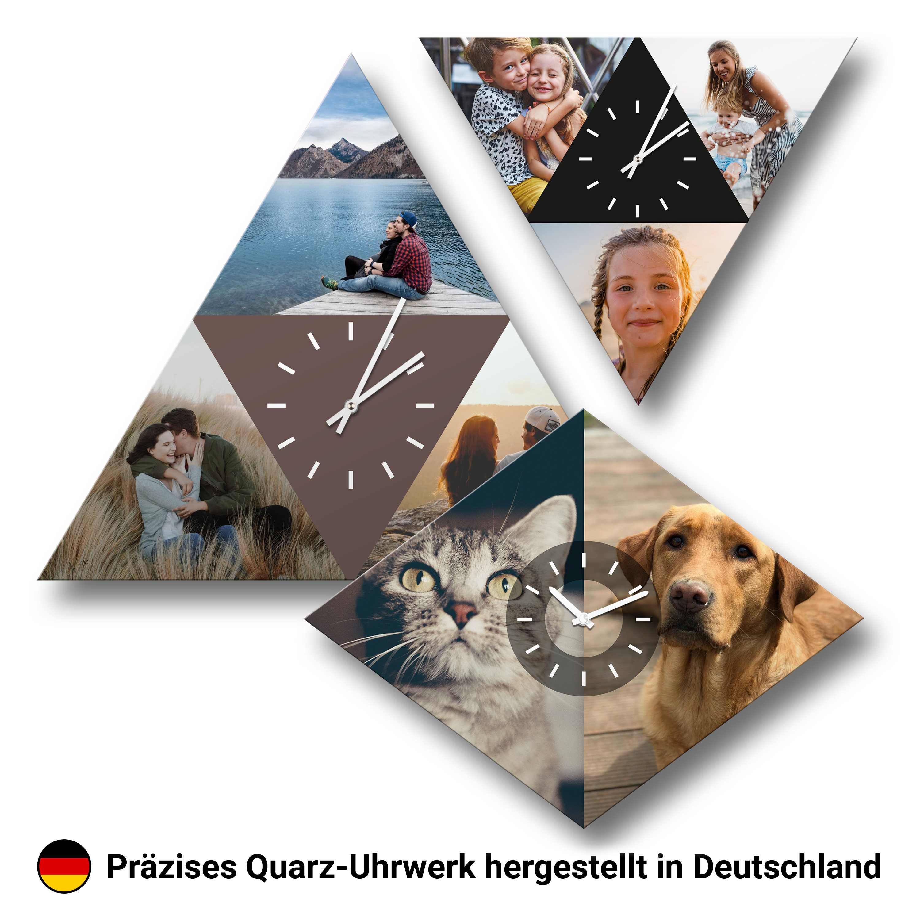 Wanduhr Modern Klein Holz 1