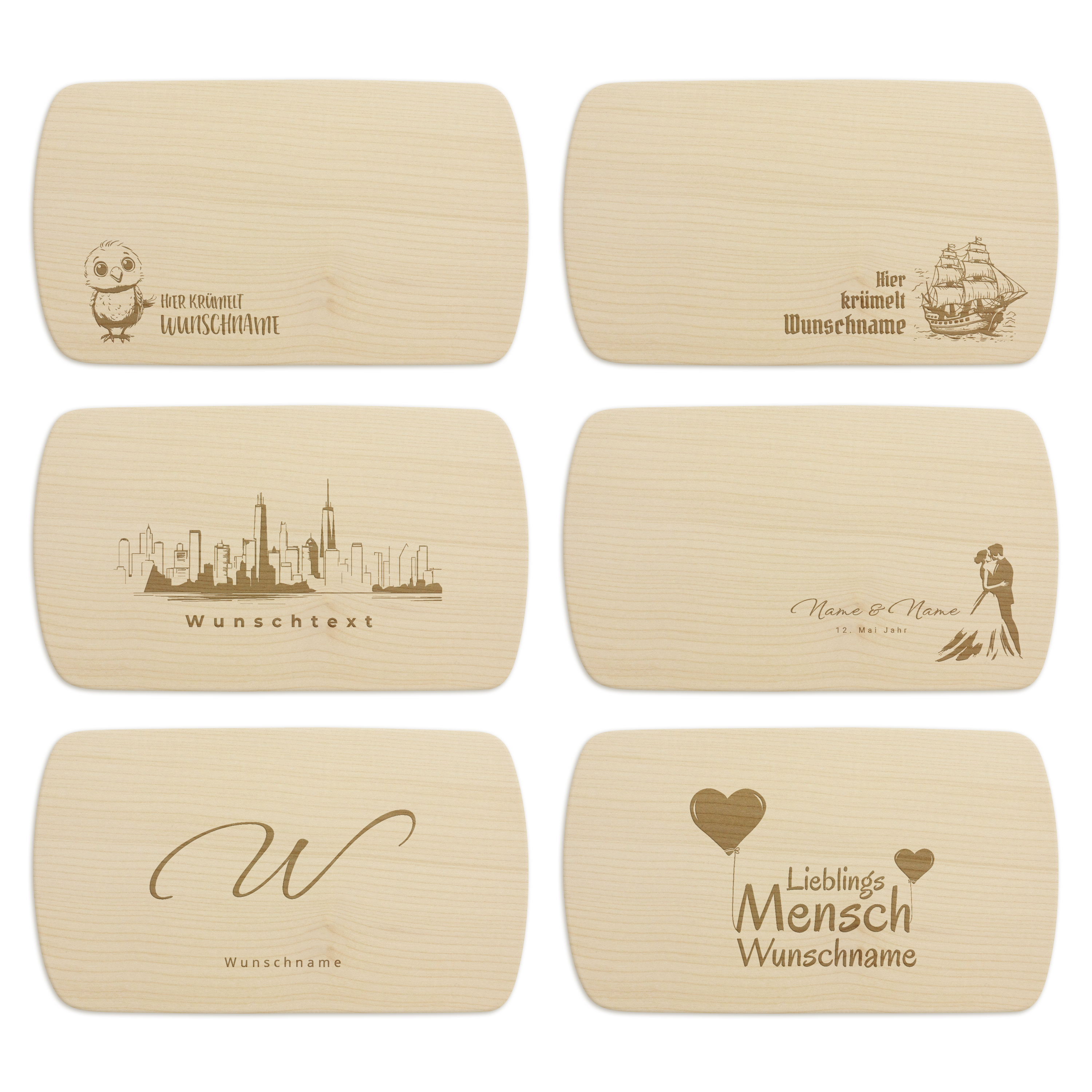 Holz-Frühstücksbrettchen Ahorn 6