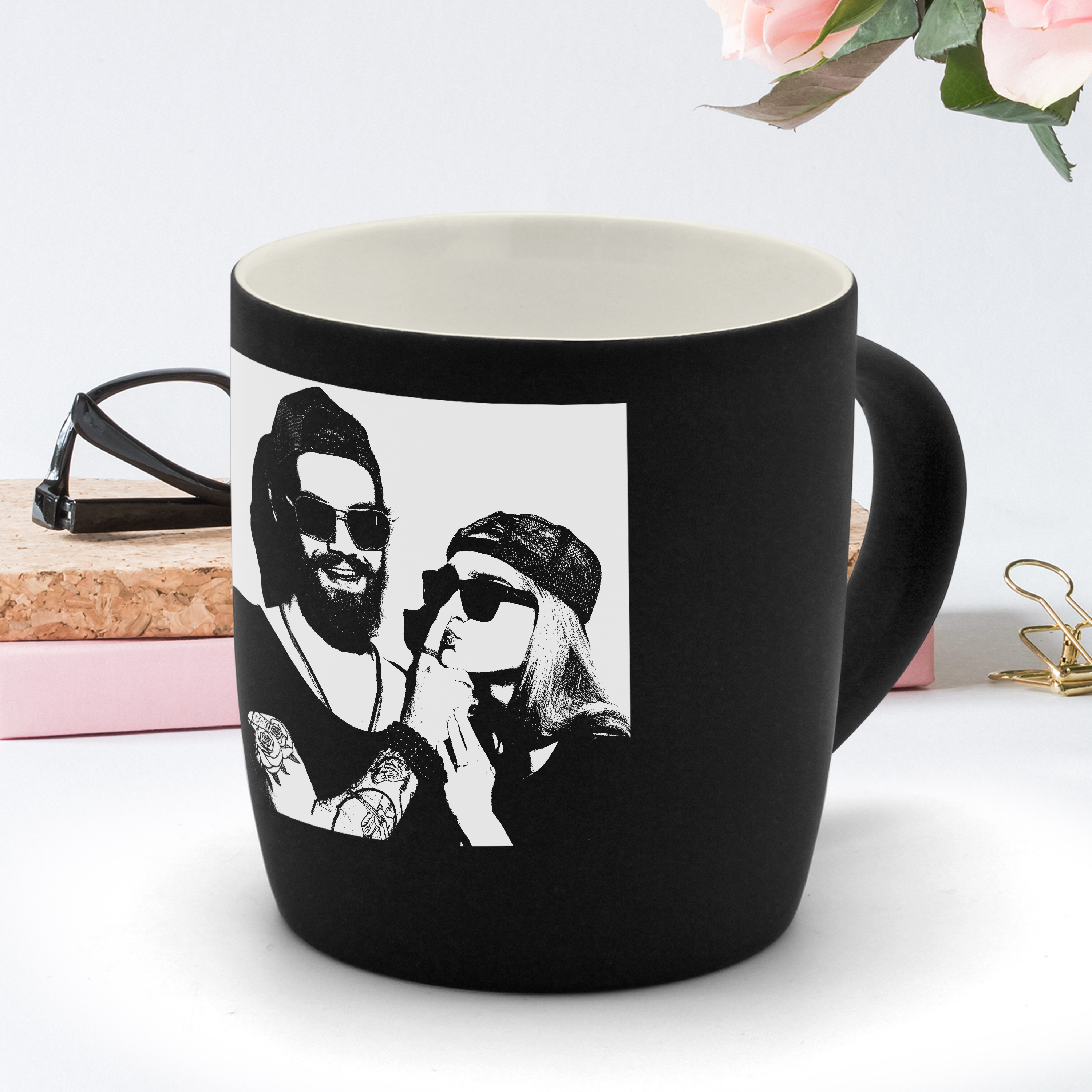 Kaffeebecher "Gravur" Schwarz 5