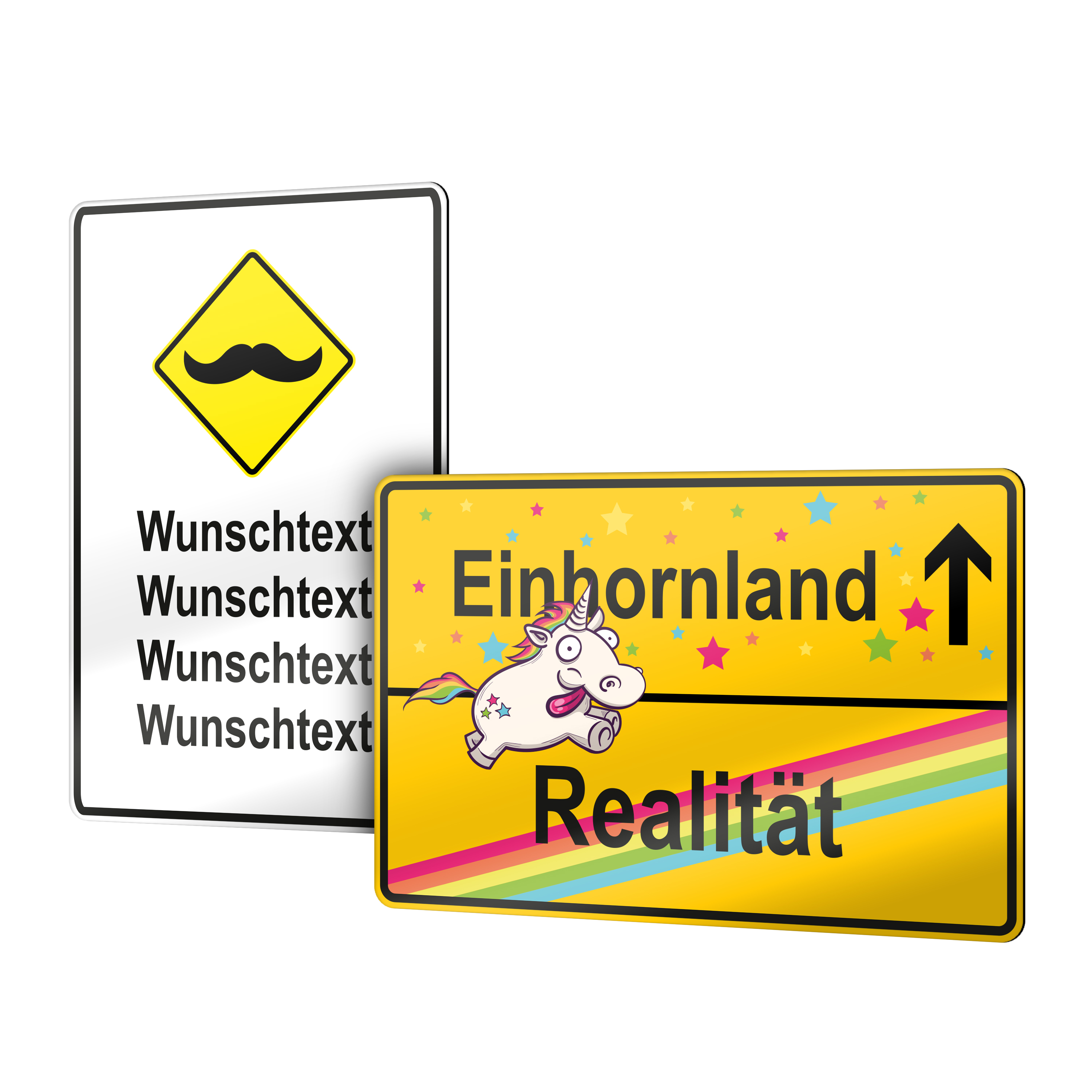 Funschilder 15 cm x 10 cm PVC Hartschaum 5 mm 1