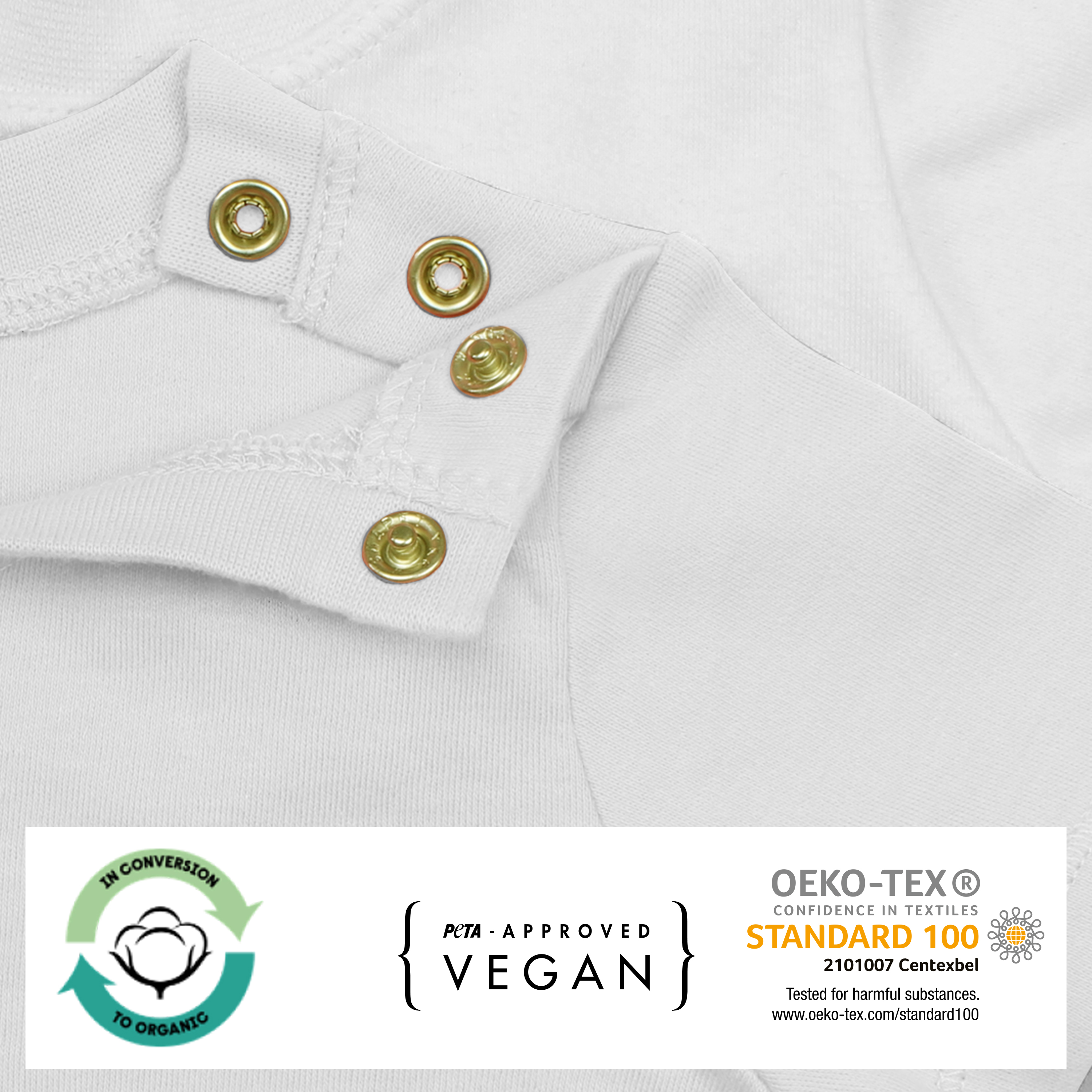 Baby Bio T-Shirt 0-3 Monate Weiß 3