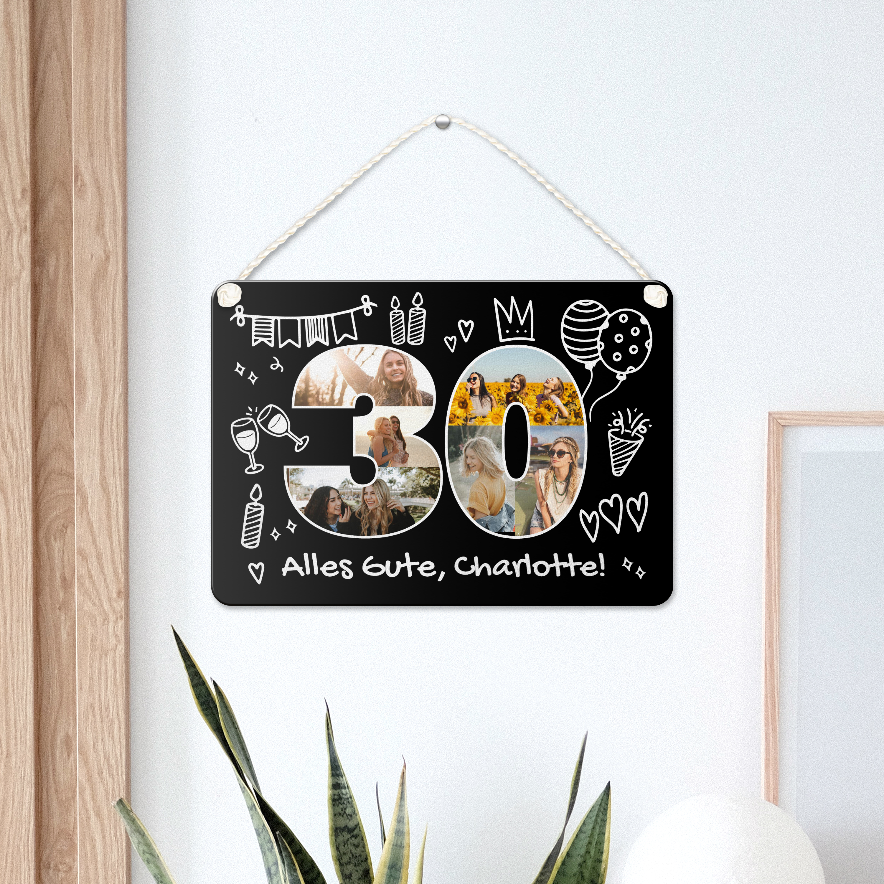 Schild mit Kordel A6 - 14,8 cm x 10,5 cm 8