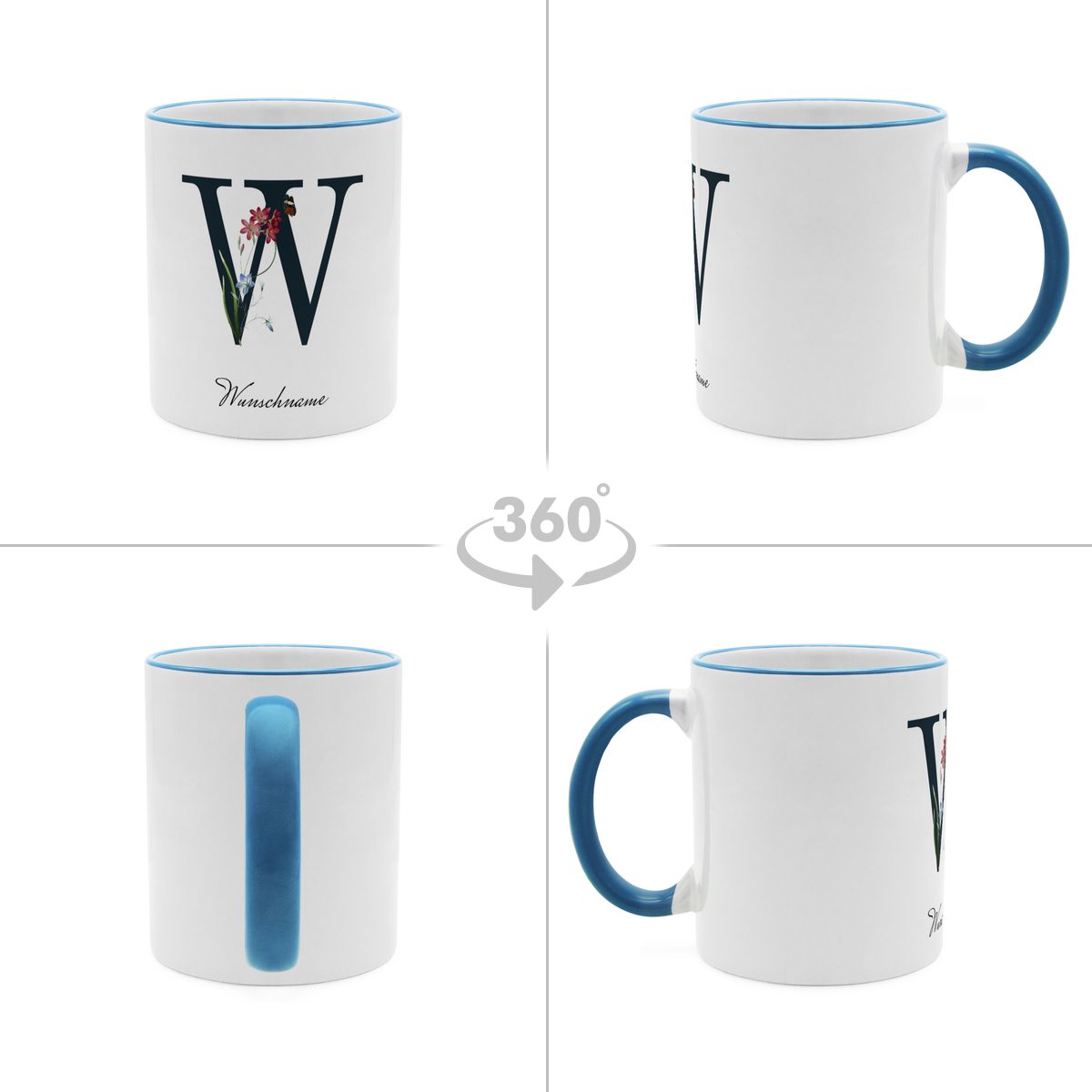 Initialentasse Standard Hellblau 3