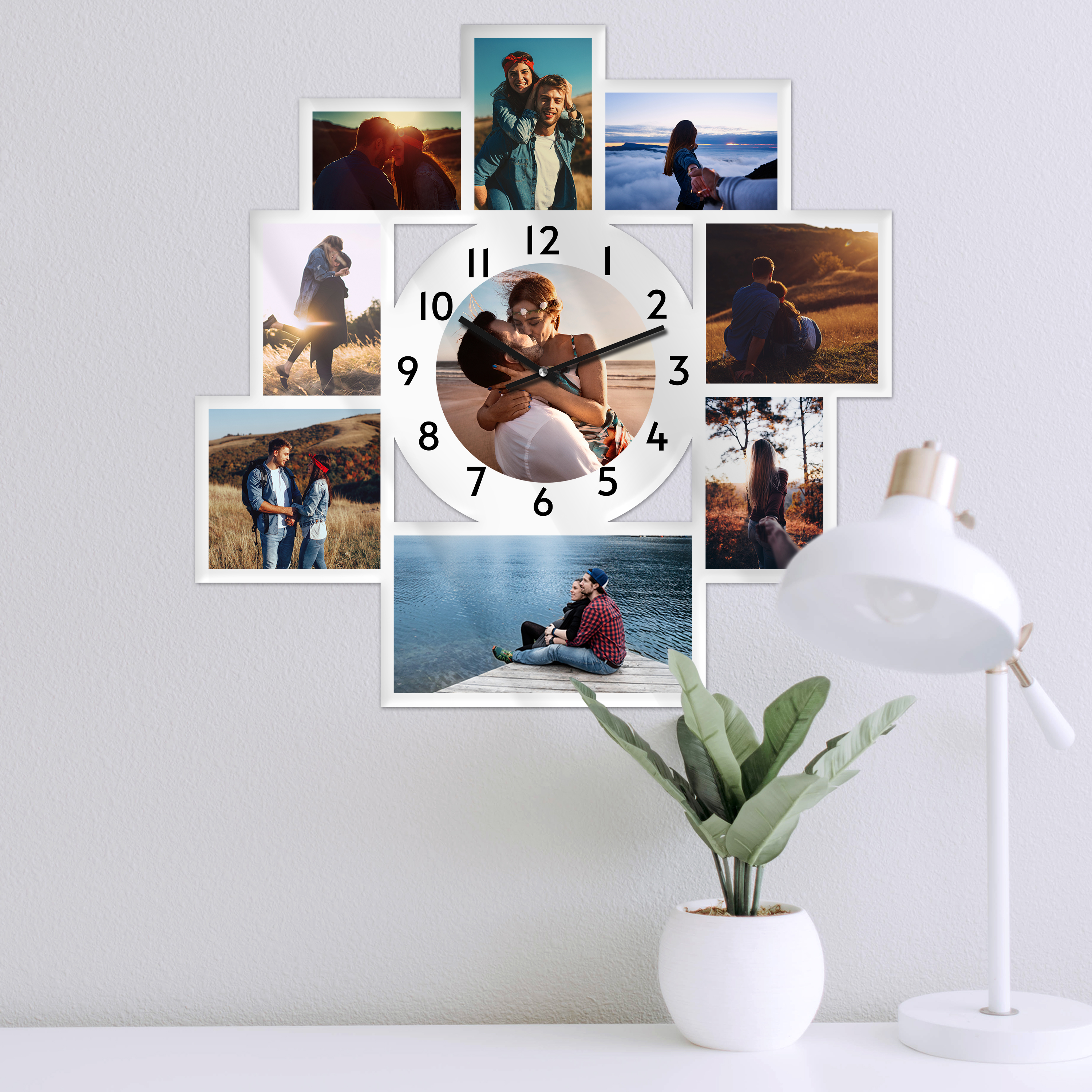 Mehrbild-Fotouhr "Wanduhr" klein (26 cm x 25,5 cm) Acrylglas 7