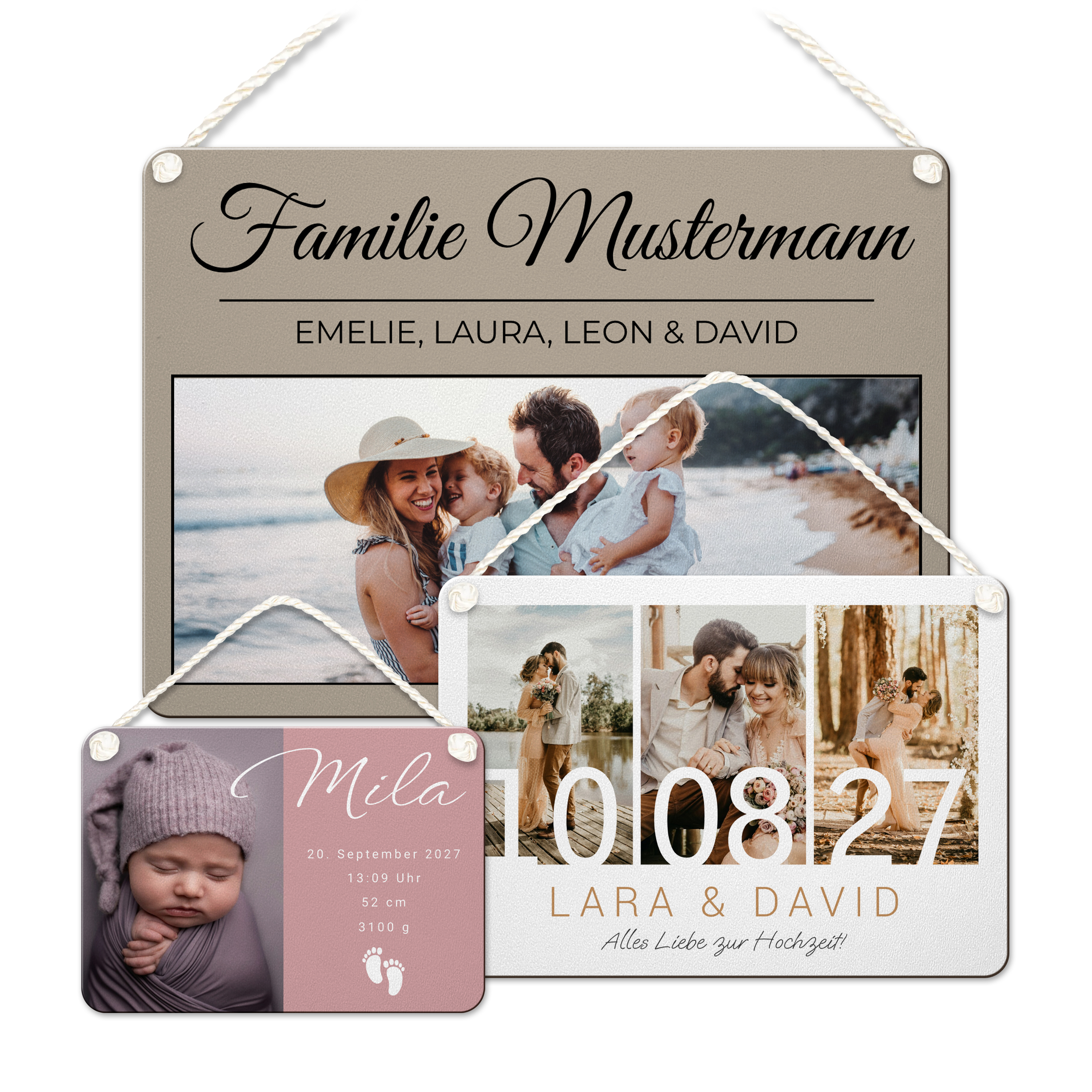 Schild mit Kordel A6 - 14,8 cm x 10,5 cm 1