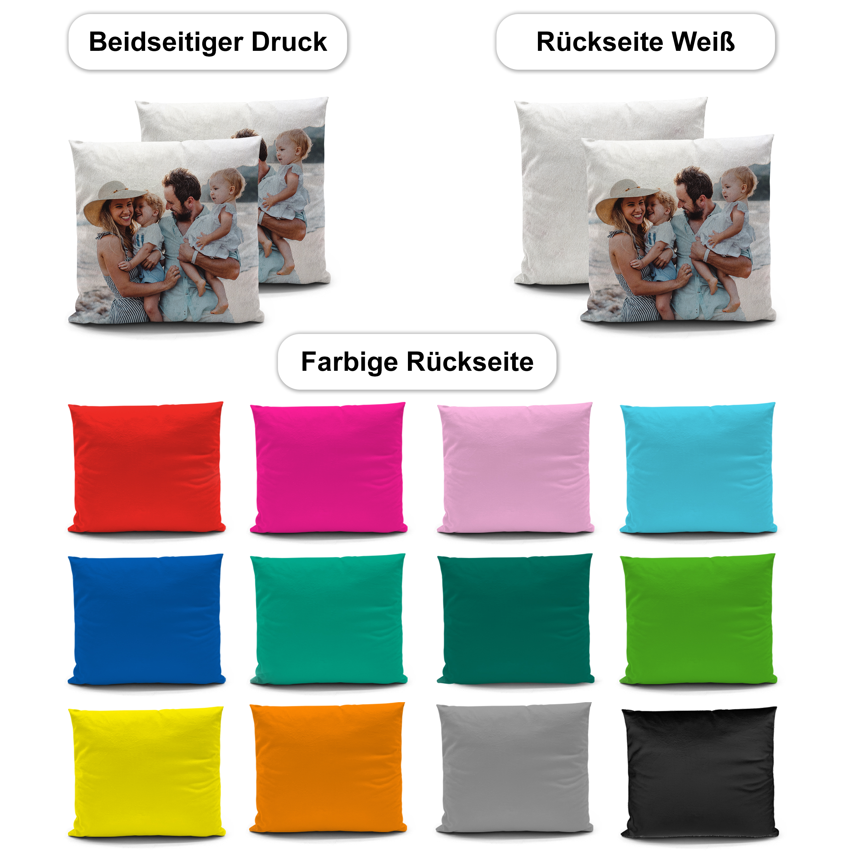 Plüsch Fotokissen 30 cm x 30 cm 4