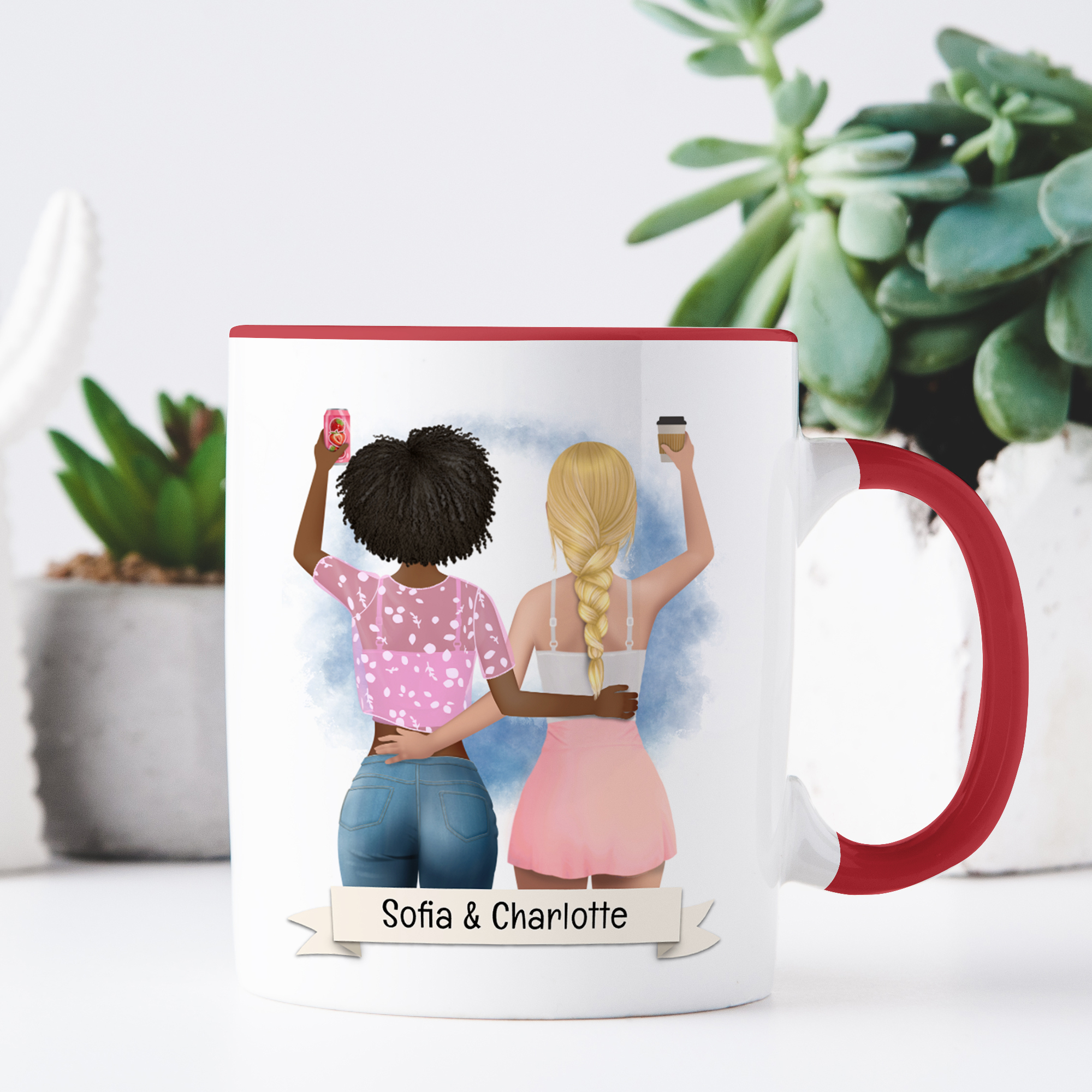 Beste Freundin Tasse Rot 2