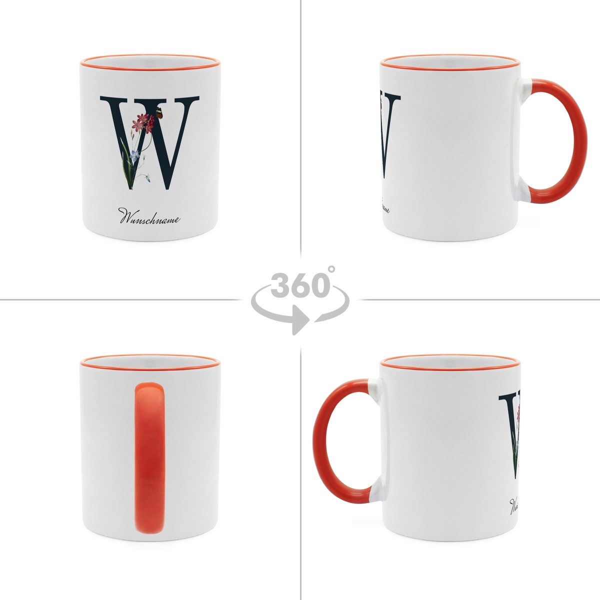 Initialentasse Standard Orange 3