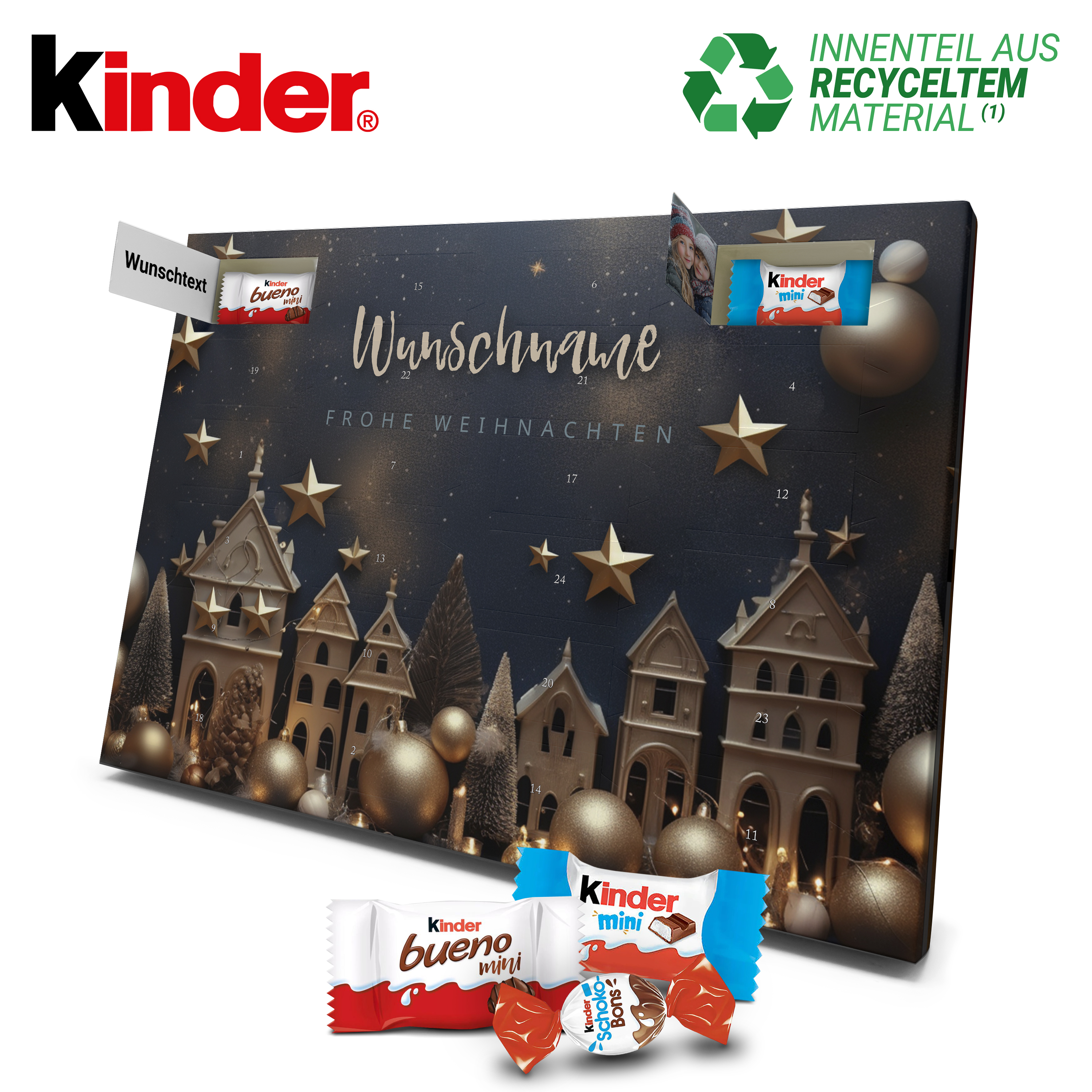 Namens-Adventskalender Kinder Schokolade 1