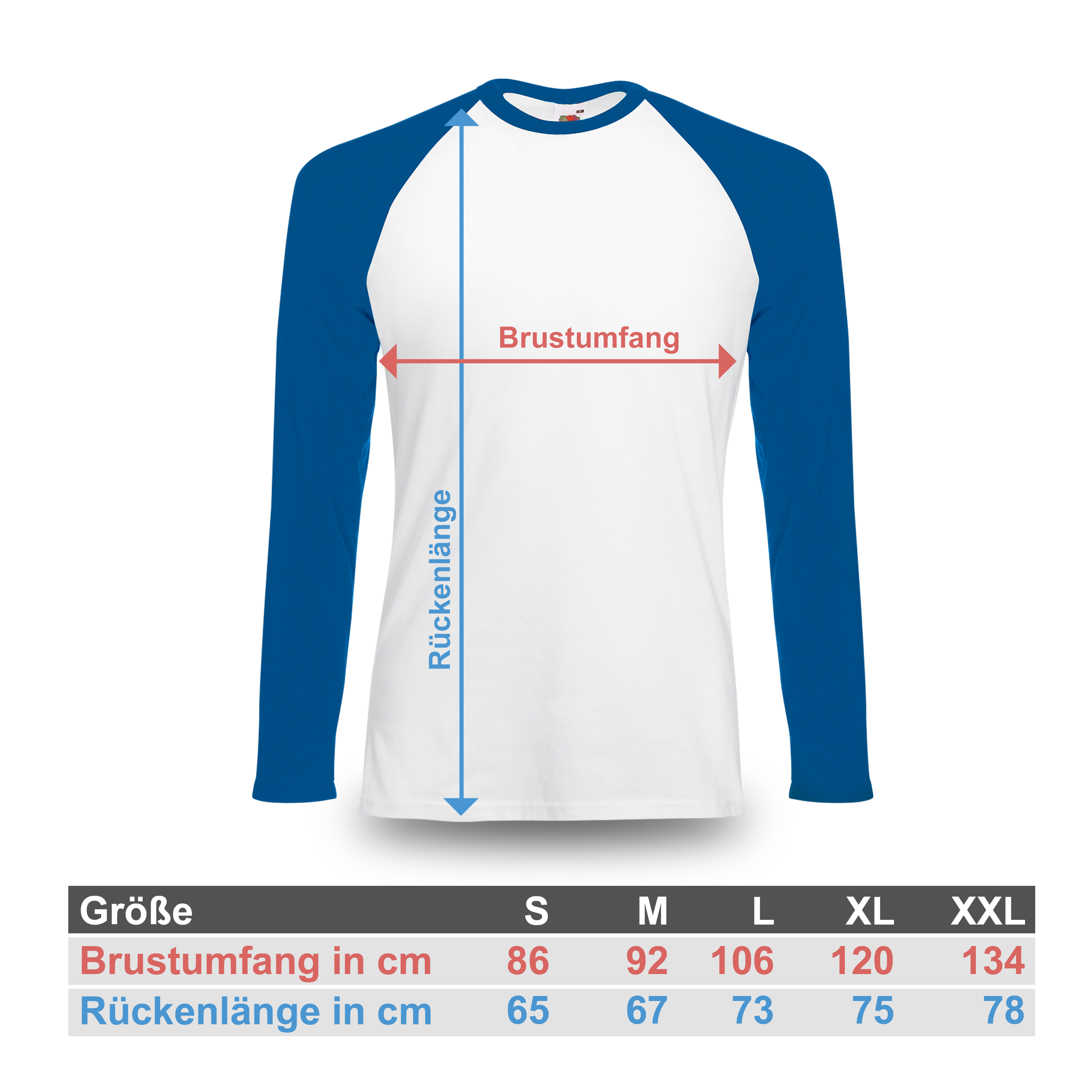 Longsleeve Weiß/Royal 3