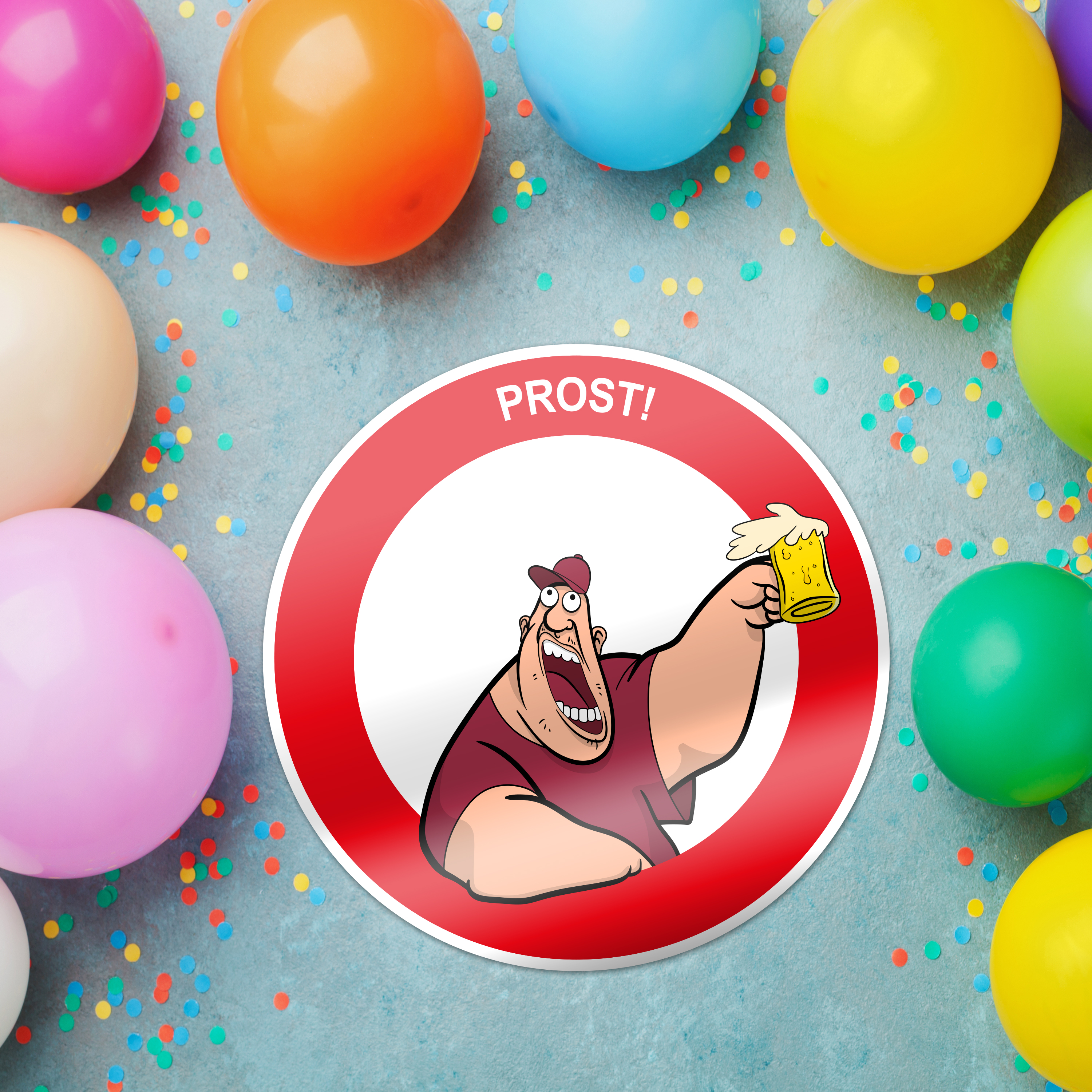 konturgeschnittene Funschilder  15 cm x 15 cm PVC Hartschaum 5 mm 4