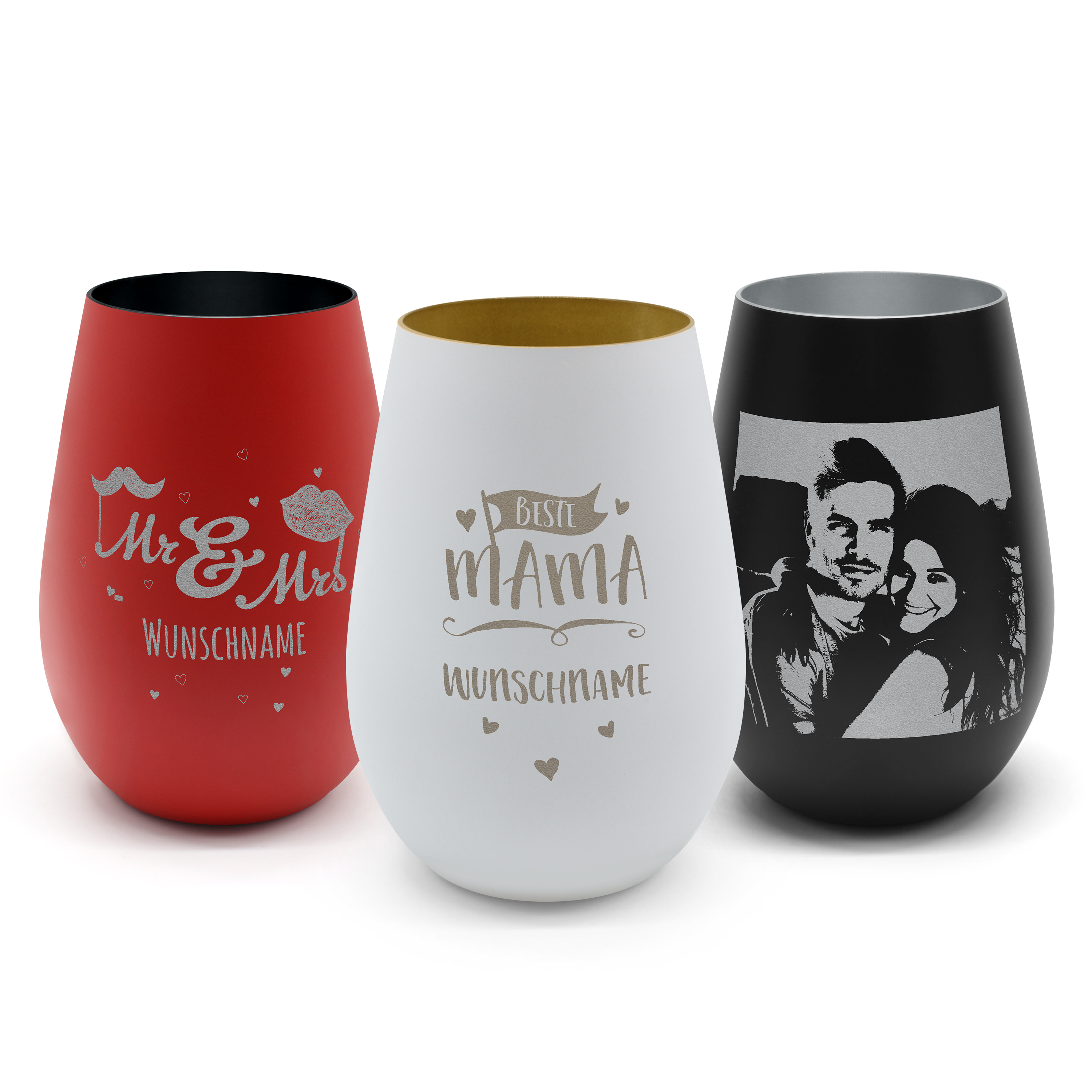 Windlicht "Premium" Rot/Schwarz 4