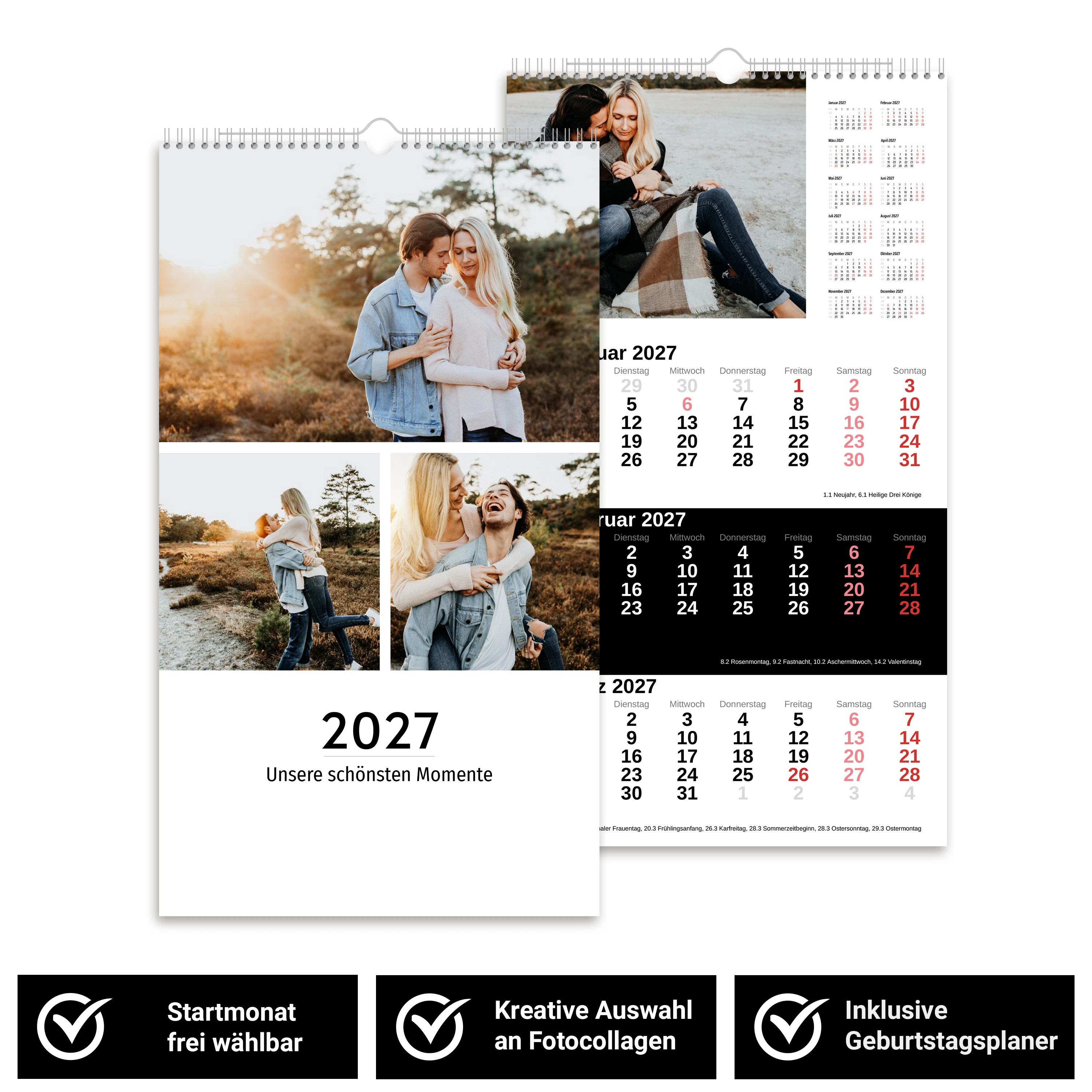 3-Monats-Wandkalender - Standard 1