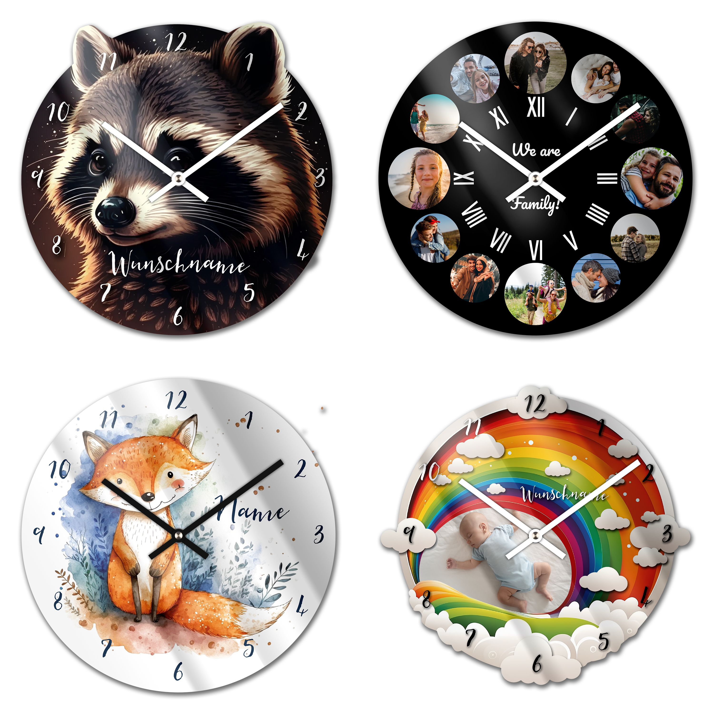 Wanduhr kreativ klein (26 cm) Acrylglas 3