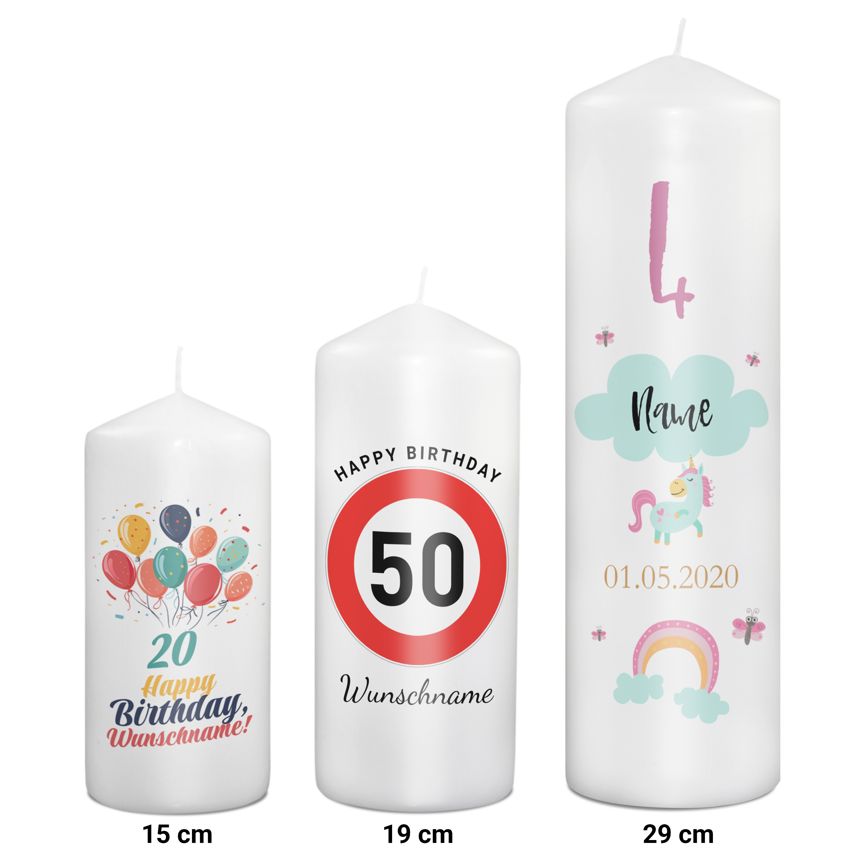 Geburtstagskerze 19 cm 4