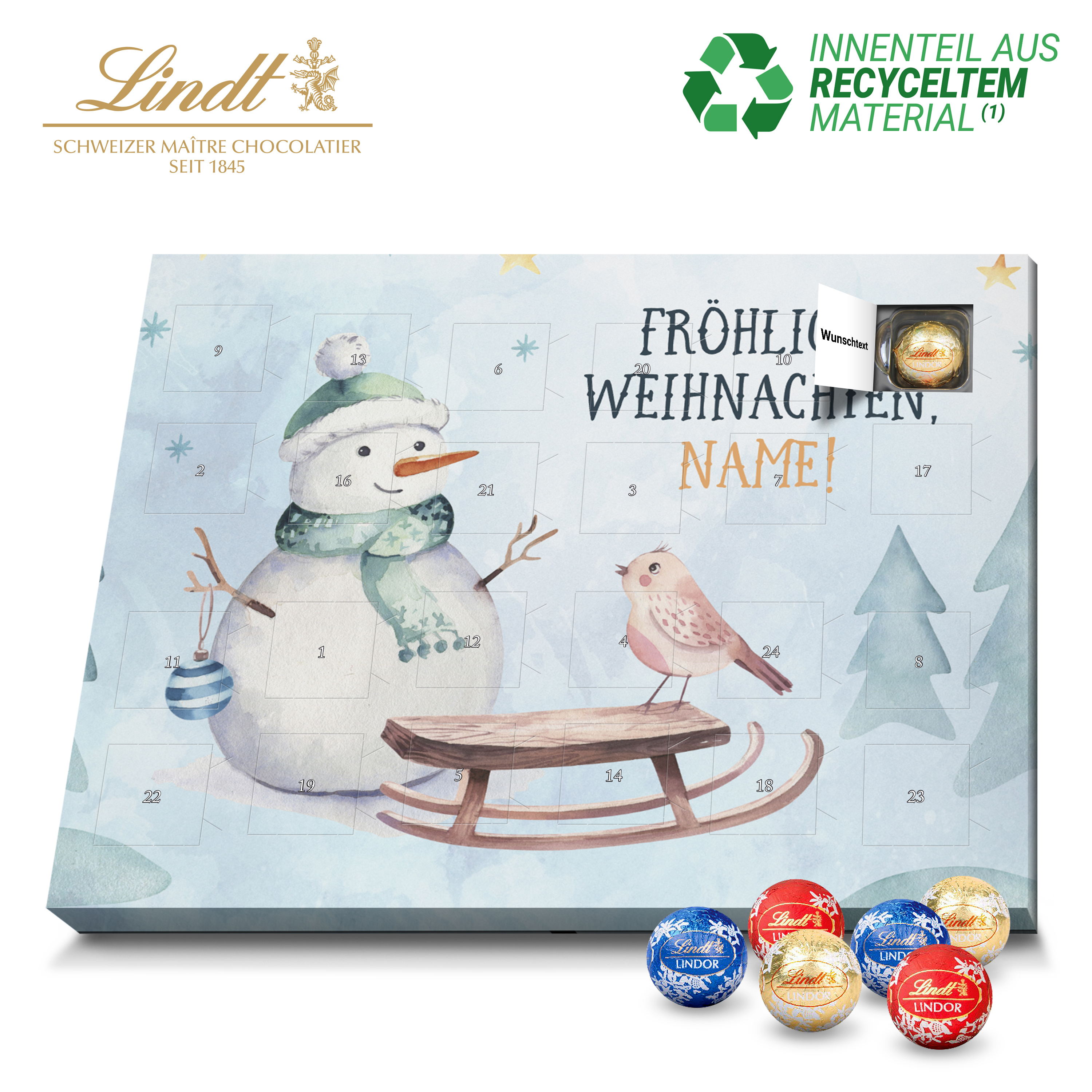 Namens-Adventskalender Lindt LINDOR 1