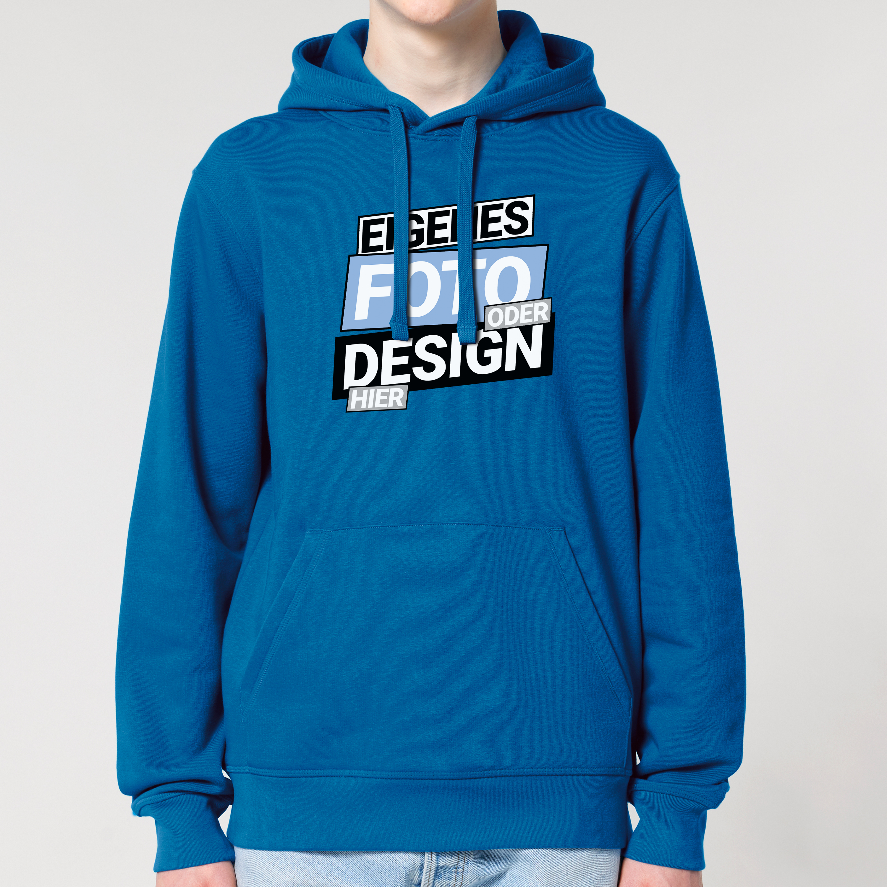 Bio Hoodie „Basic“ M Königsblau 5