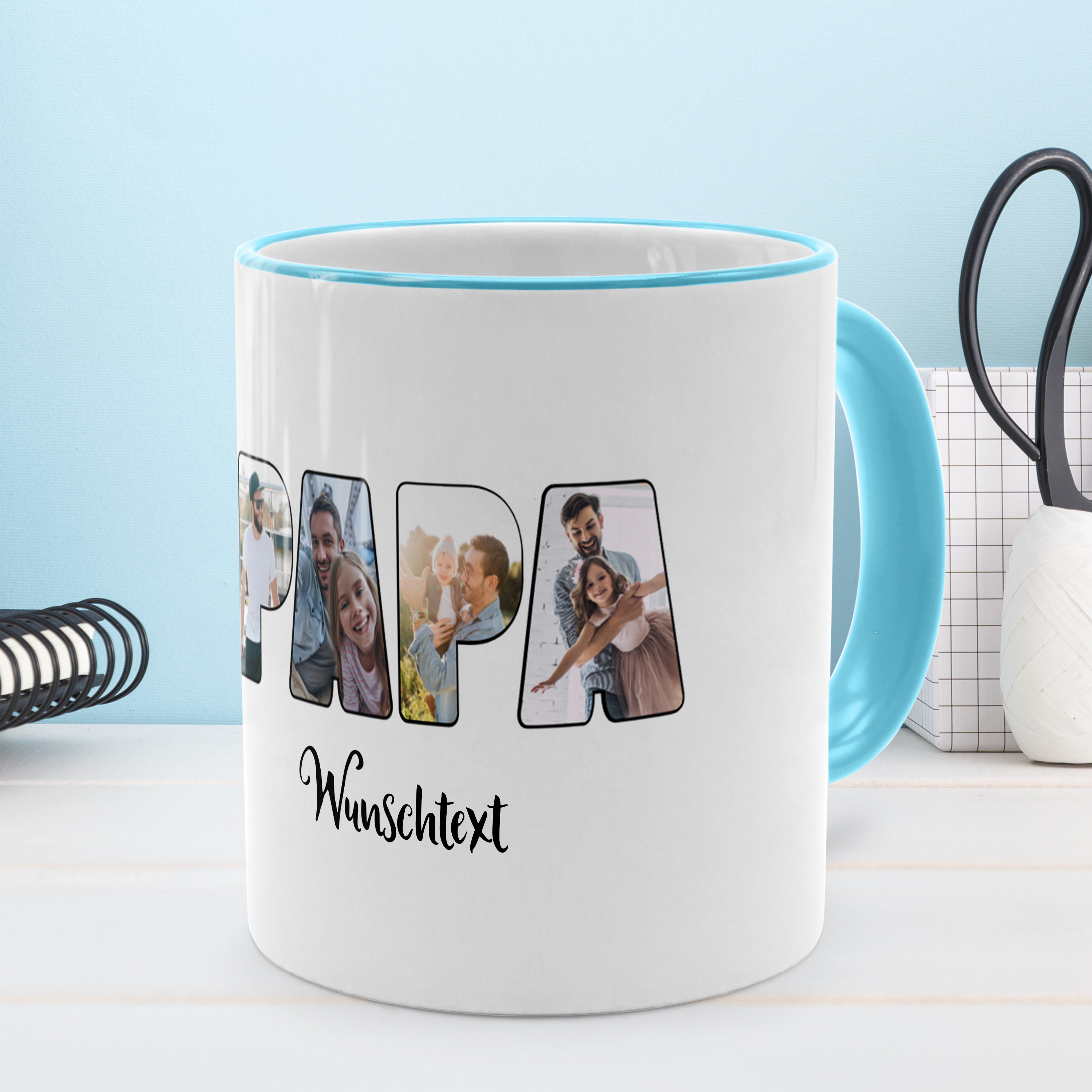 Bester Papa Tasse Hellblau 3