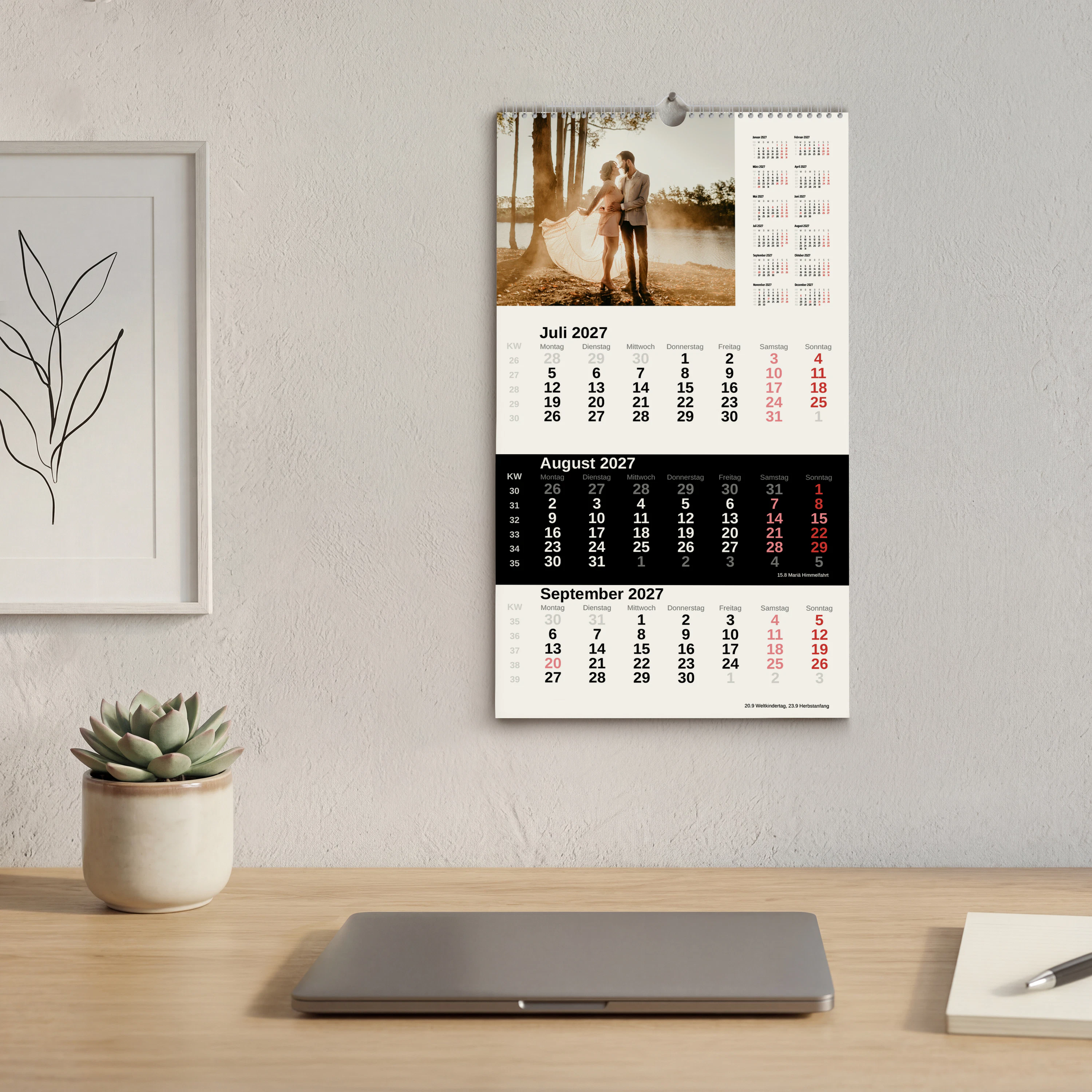 3-Monats-Wandkalender - Standard 10