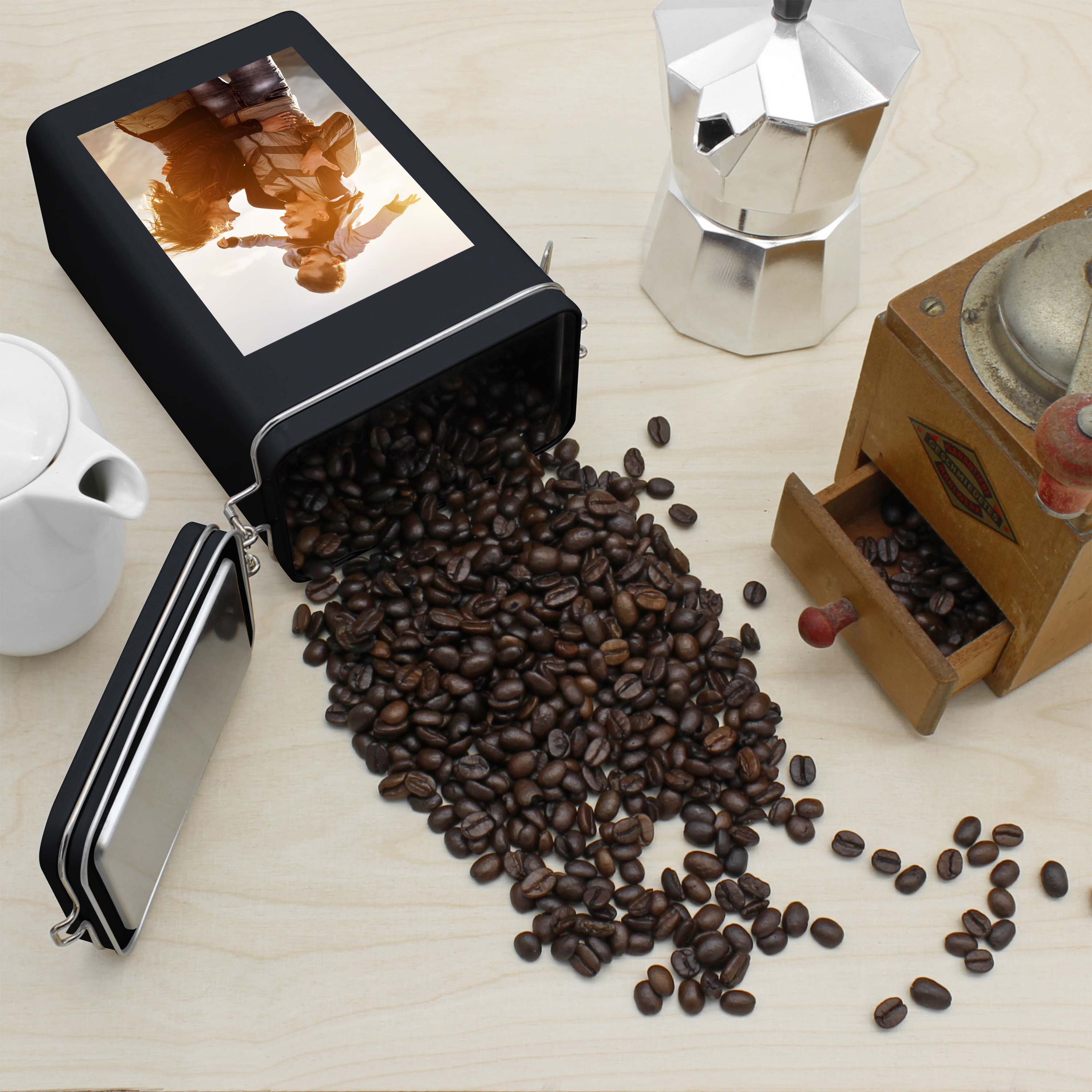 Kaffeedose Schwarz 3