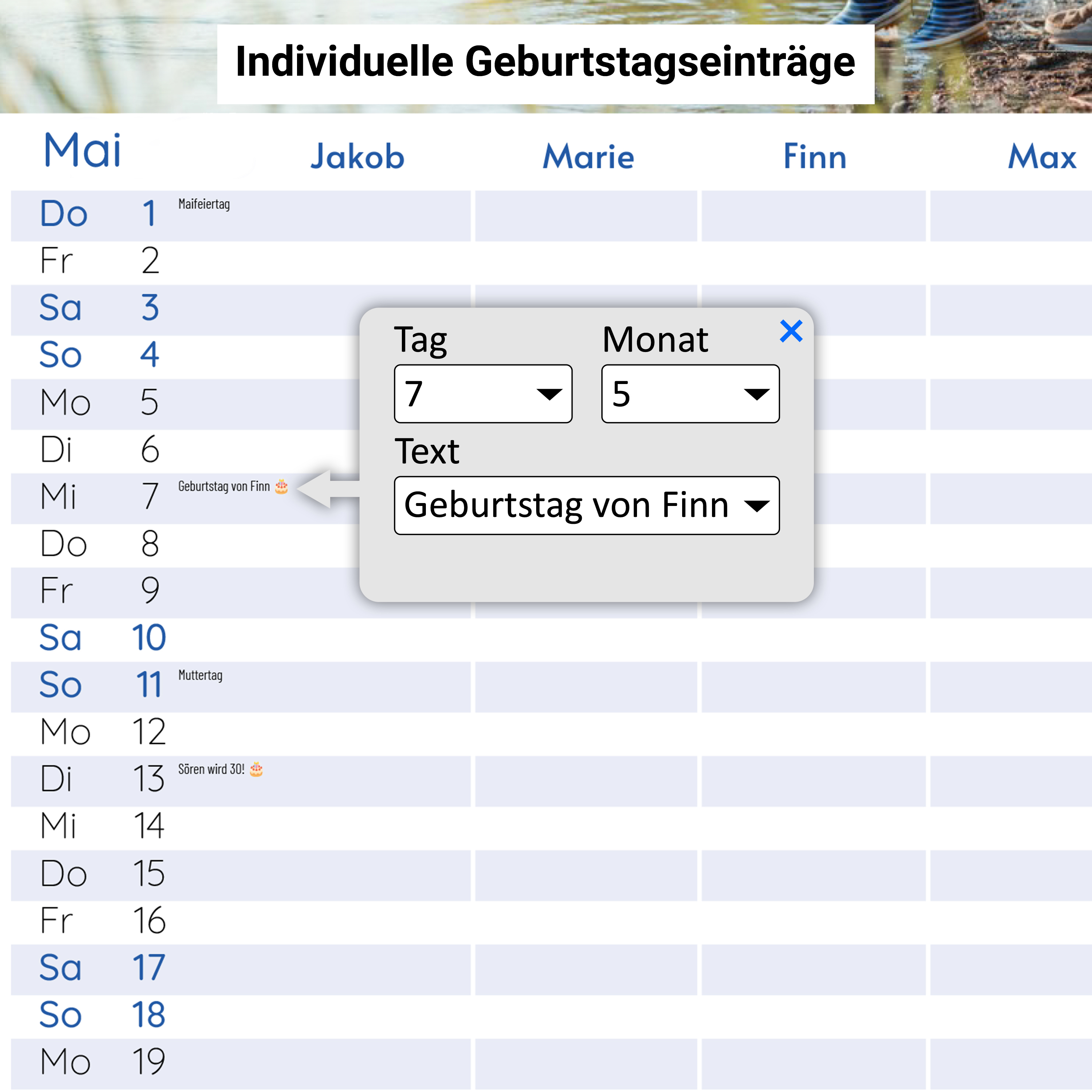 Familienplaner - Standard 5
