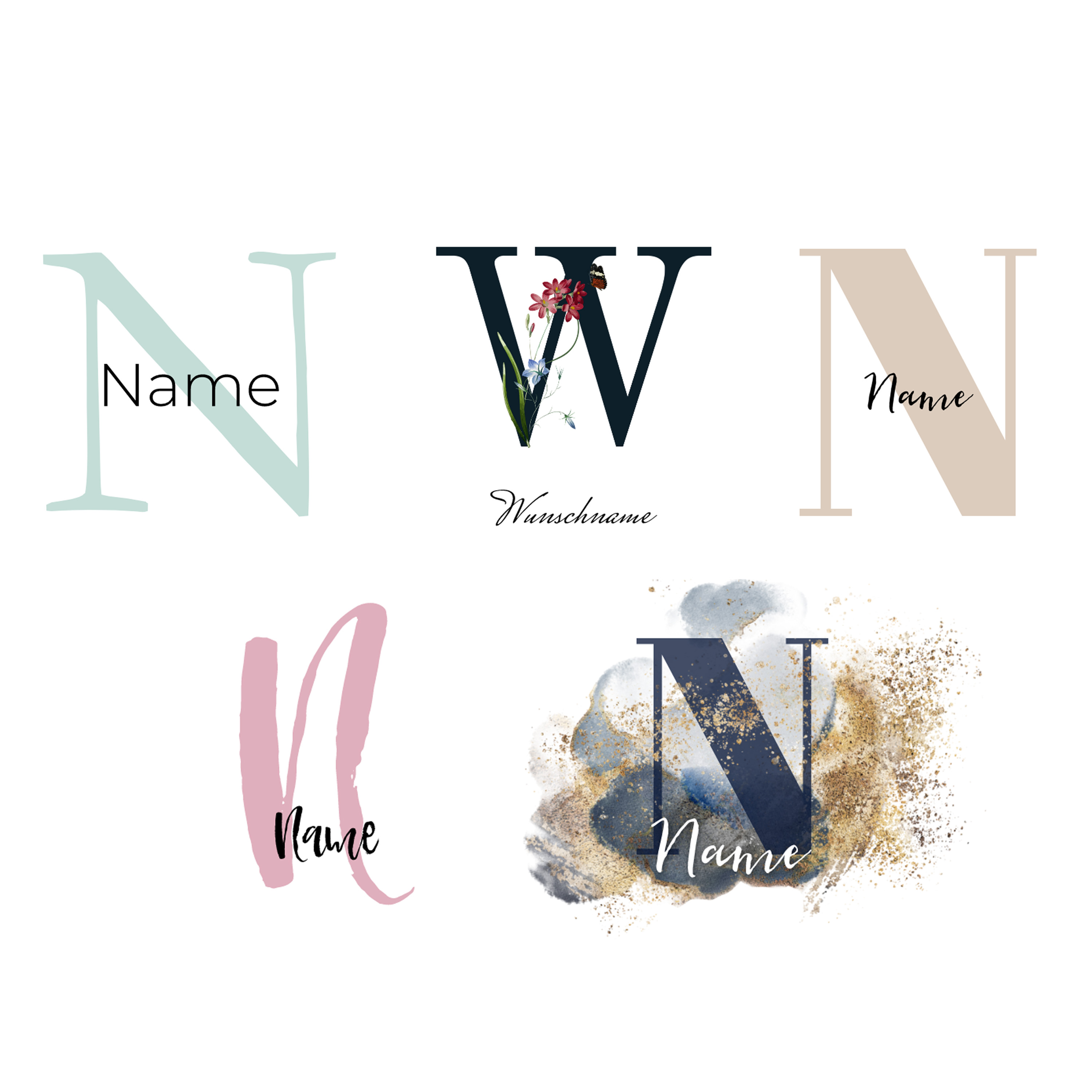 Initialentasse Standard Dunkelblau 5