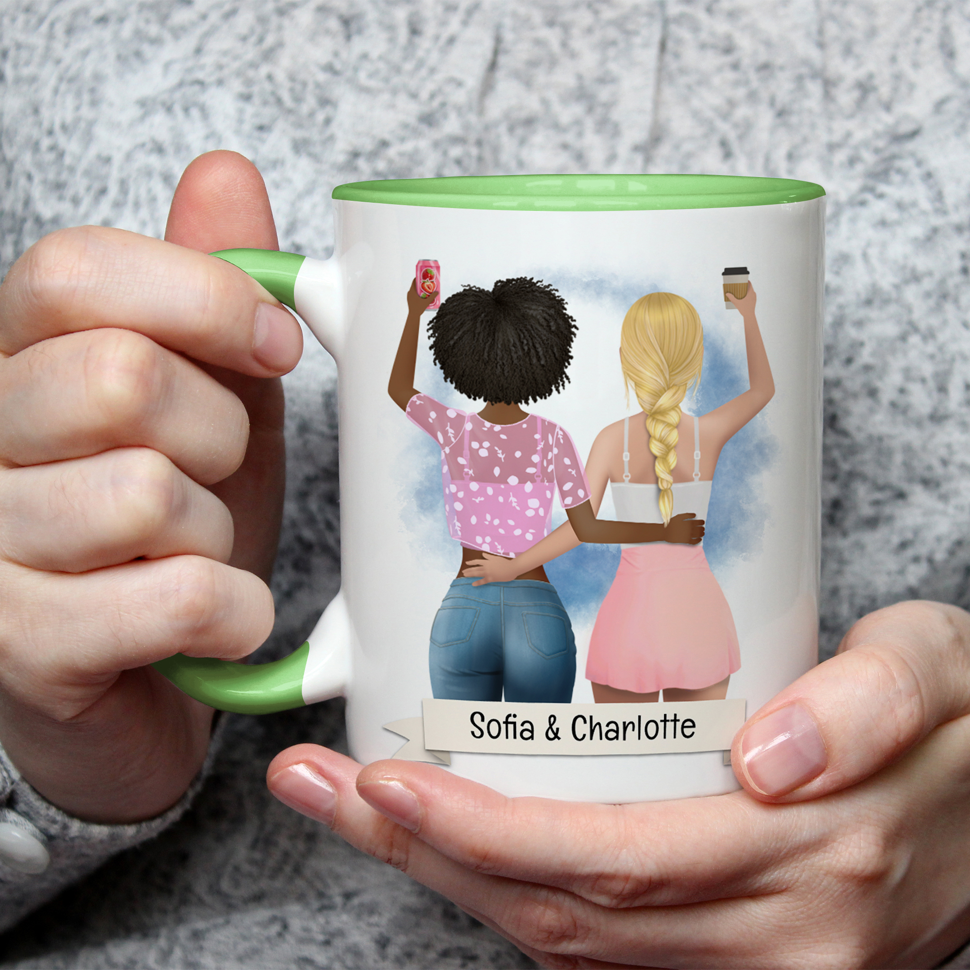 Beste Freundin Tasse Grün 5