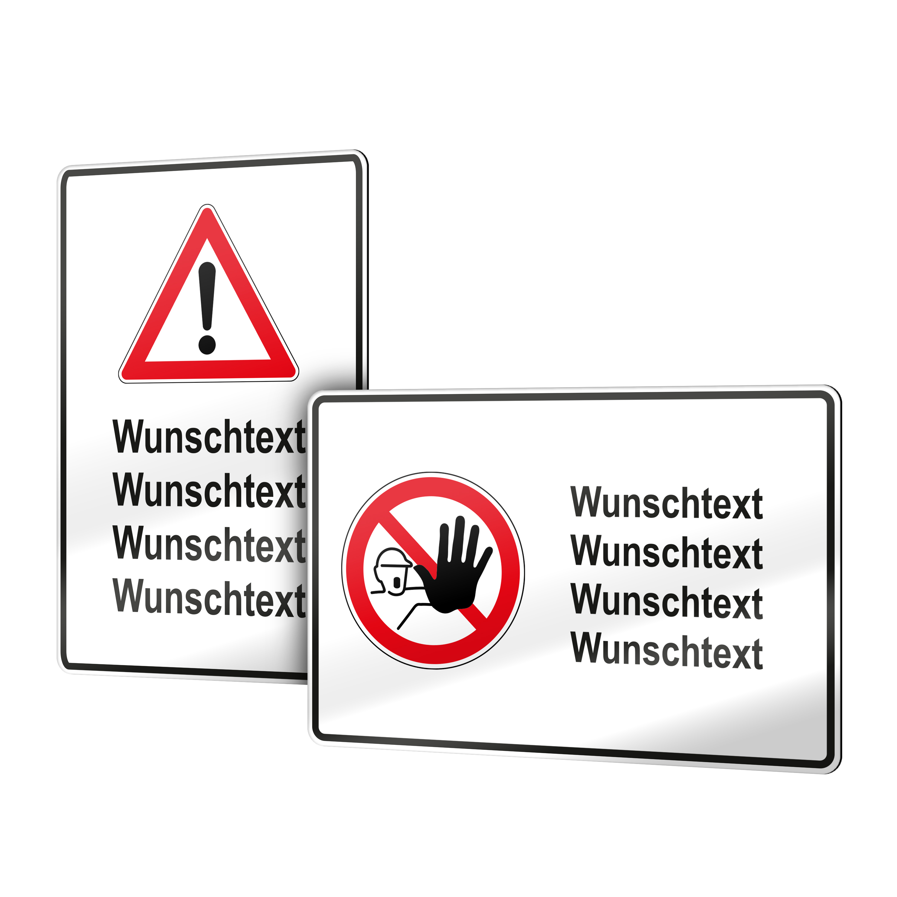 Warnschilder 30 cm x 20 cm Blechschild 1