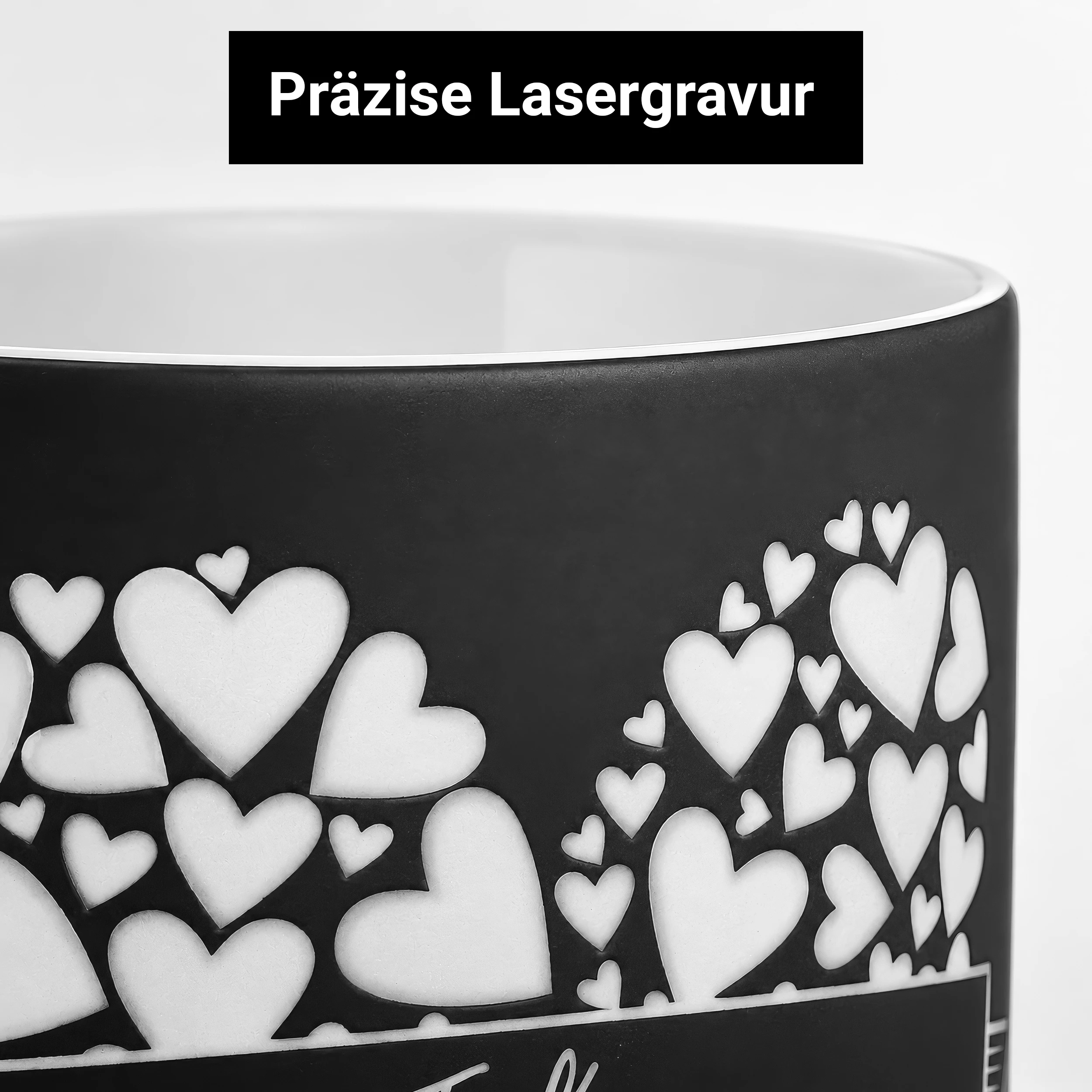 Kaffeebecher "Gravur" Schwarz 3