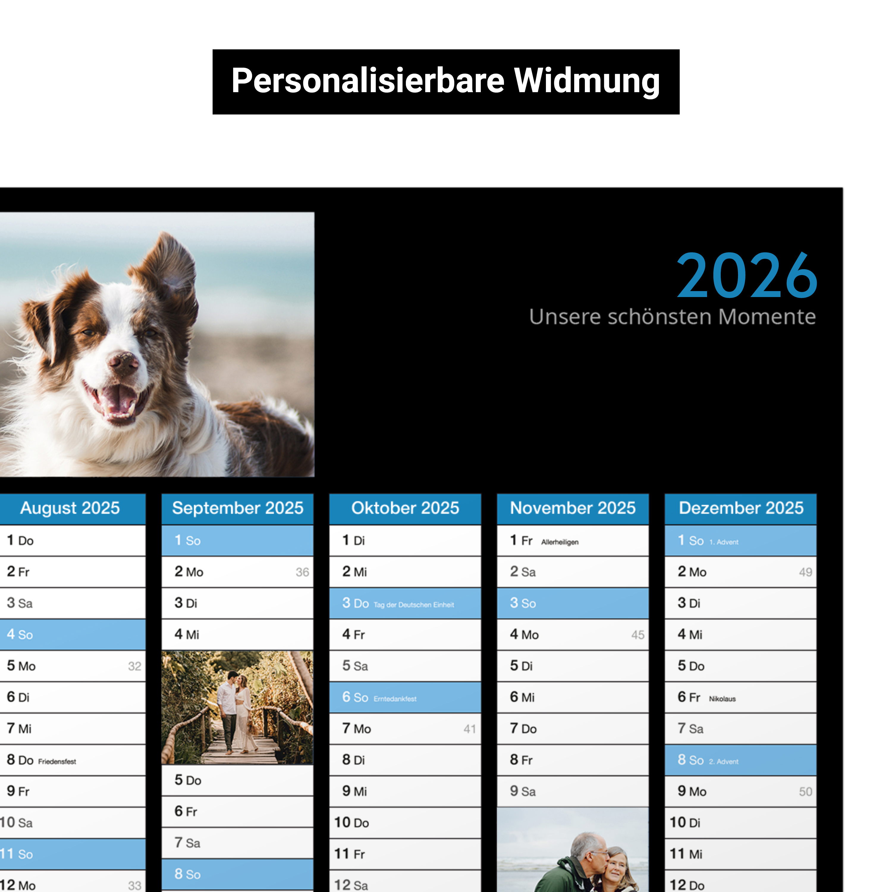 Wandplaner DIN A2 (59,4 x 42 cm) Bilderdruck-Papier 4