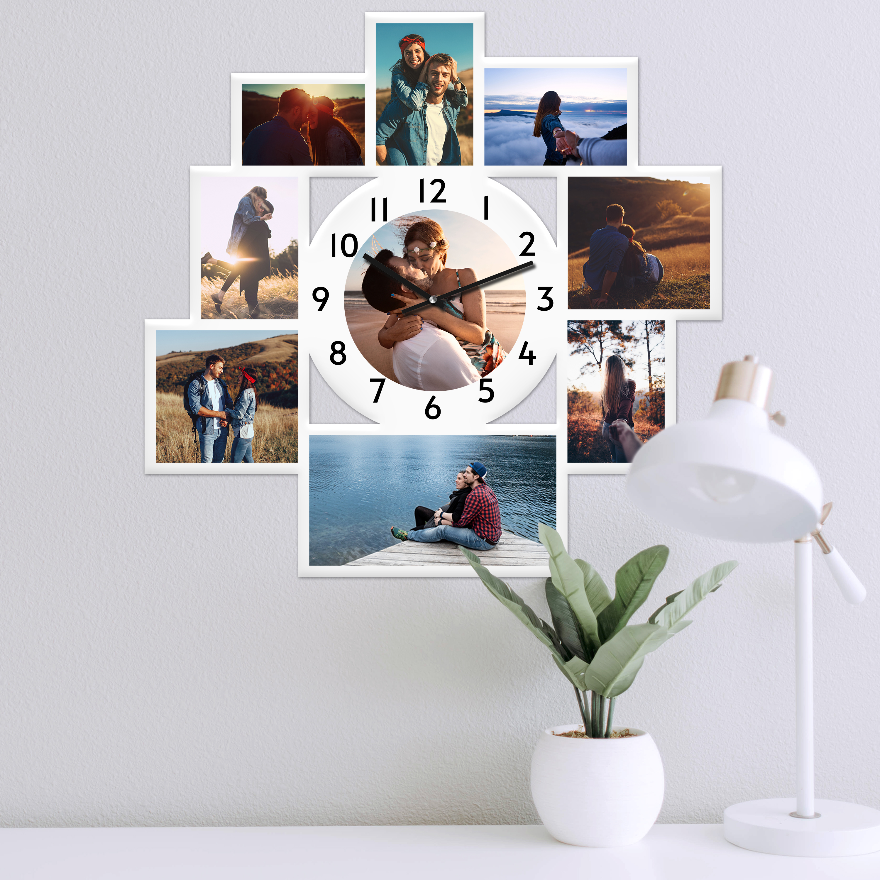 Mehrbild-Fotouhr "Wanduhr" mittel (35 cm x 34,3 cm) PVC Hartschaum 7