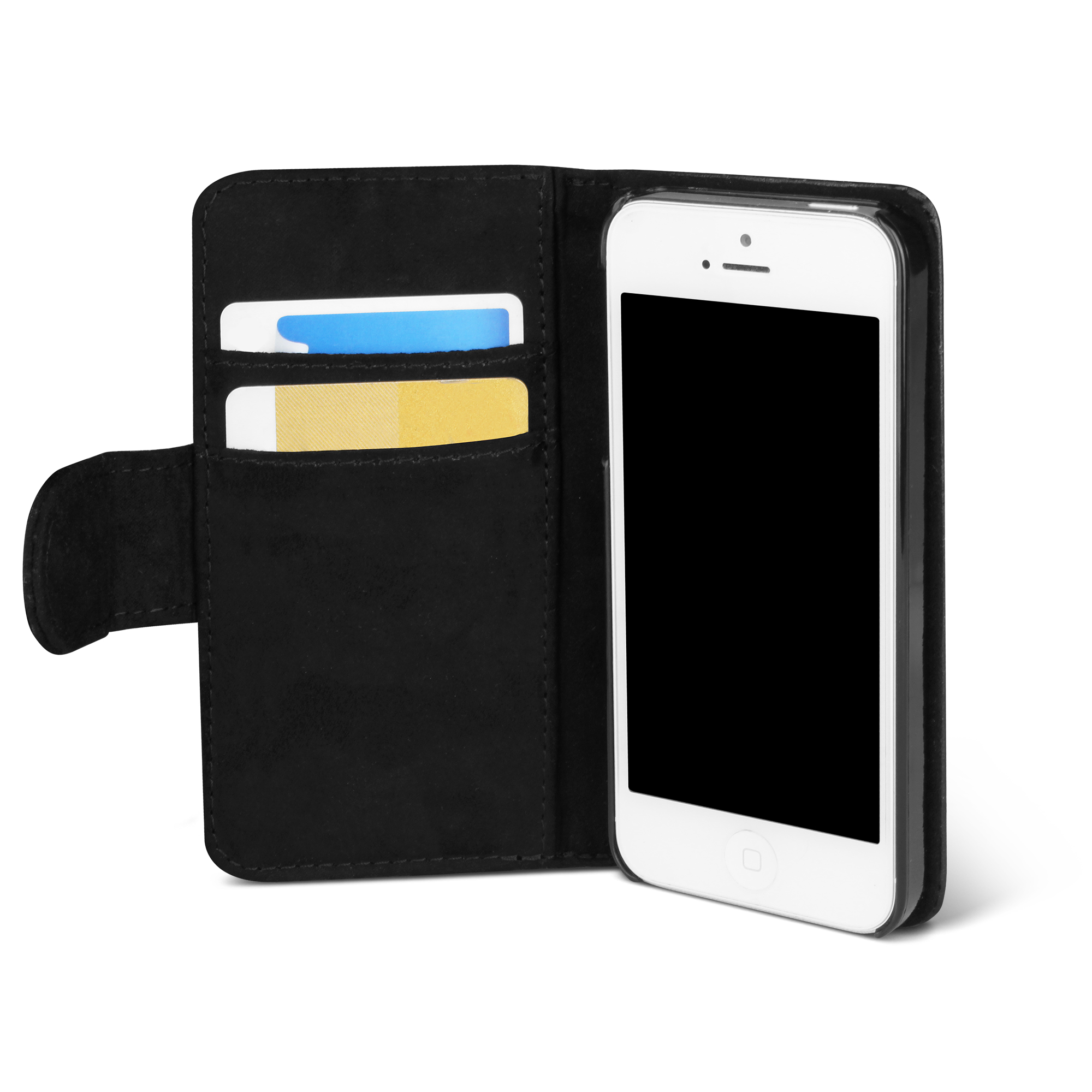 iPhone SE (2016) Flipcase schwarz 4