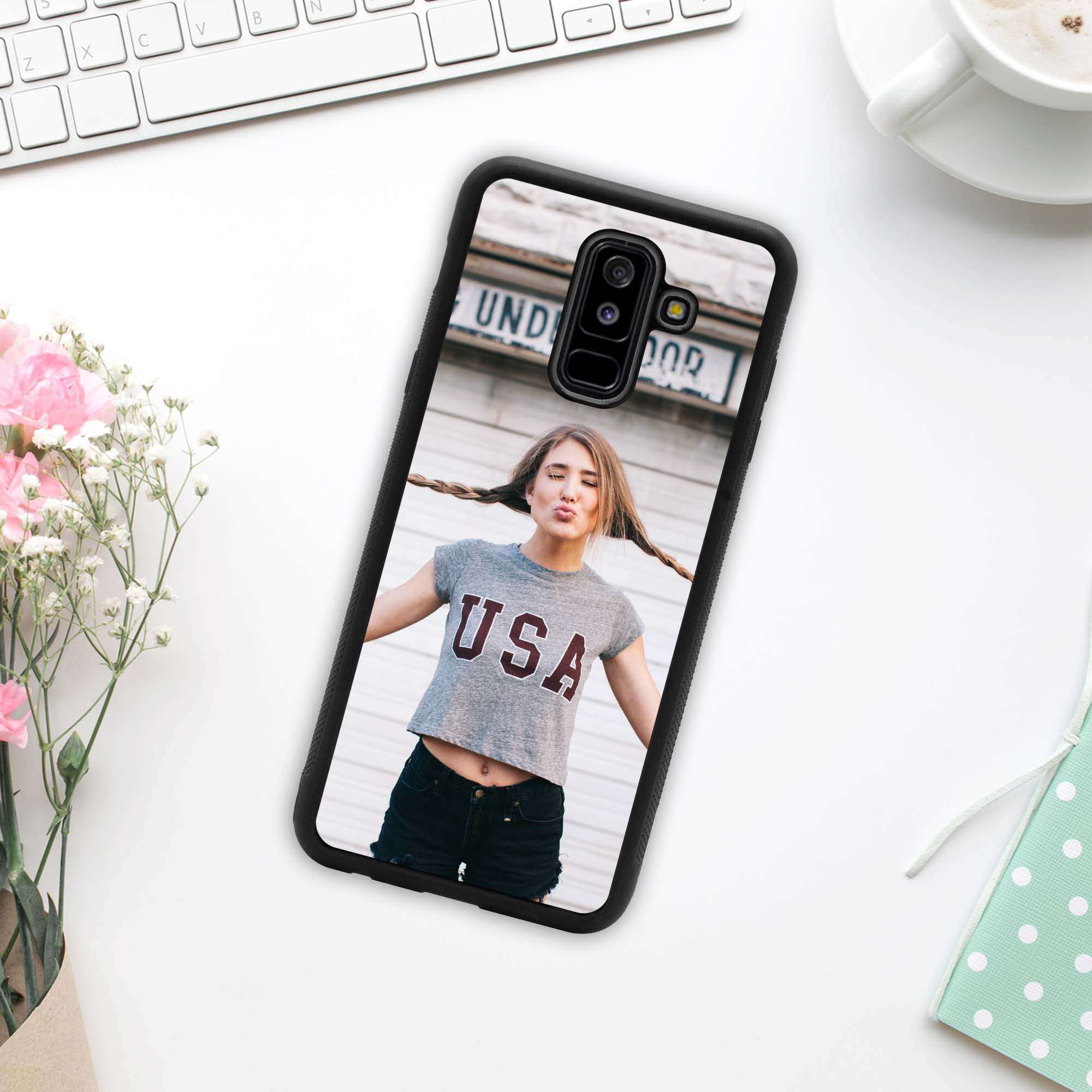 Galaxy A6+ (2018) schwarz Softcase 3