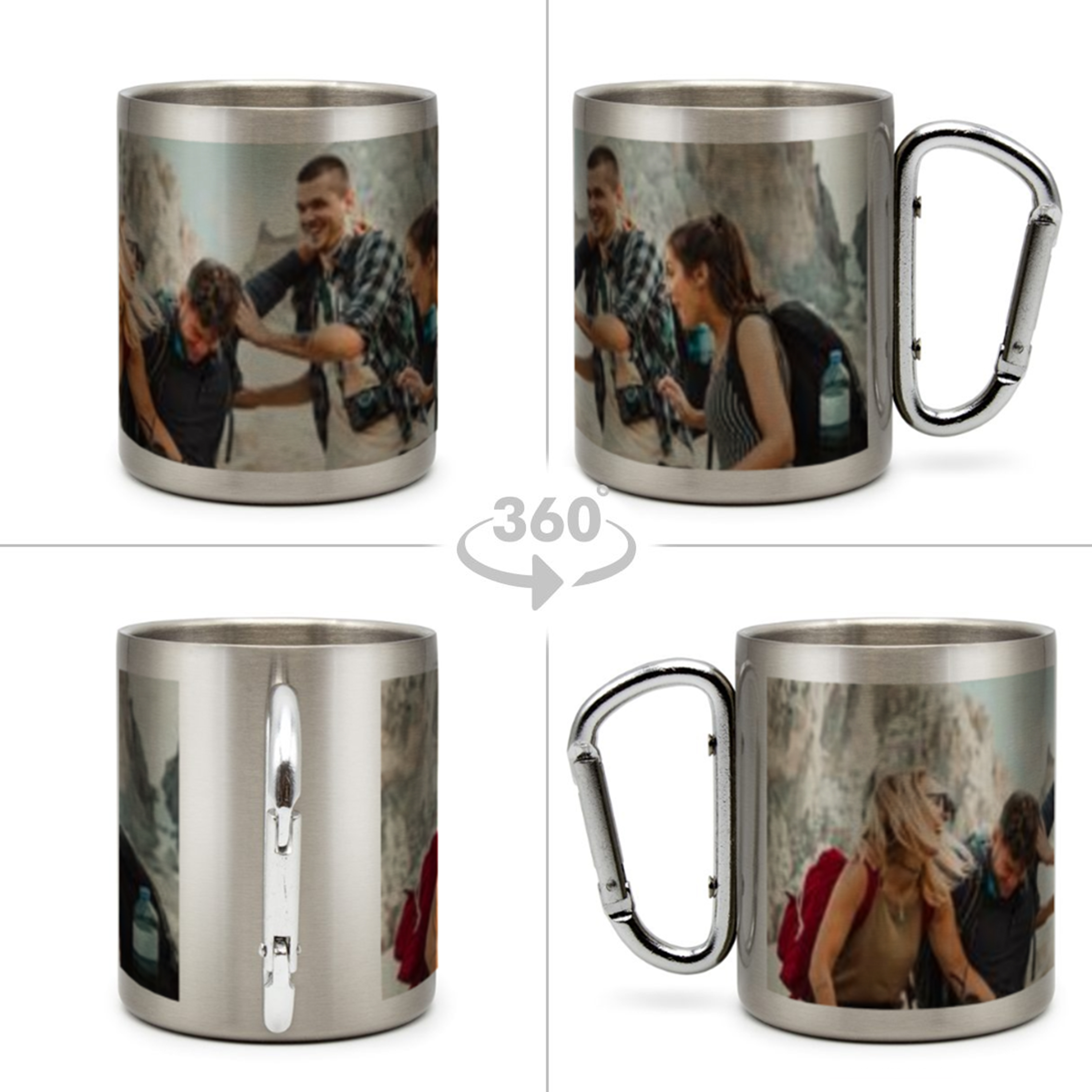 Edelstahltasse mit Karabiner - Standard 3