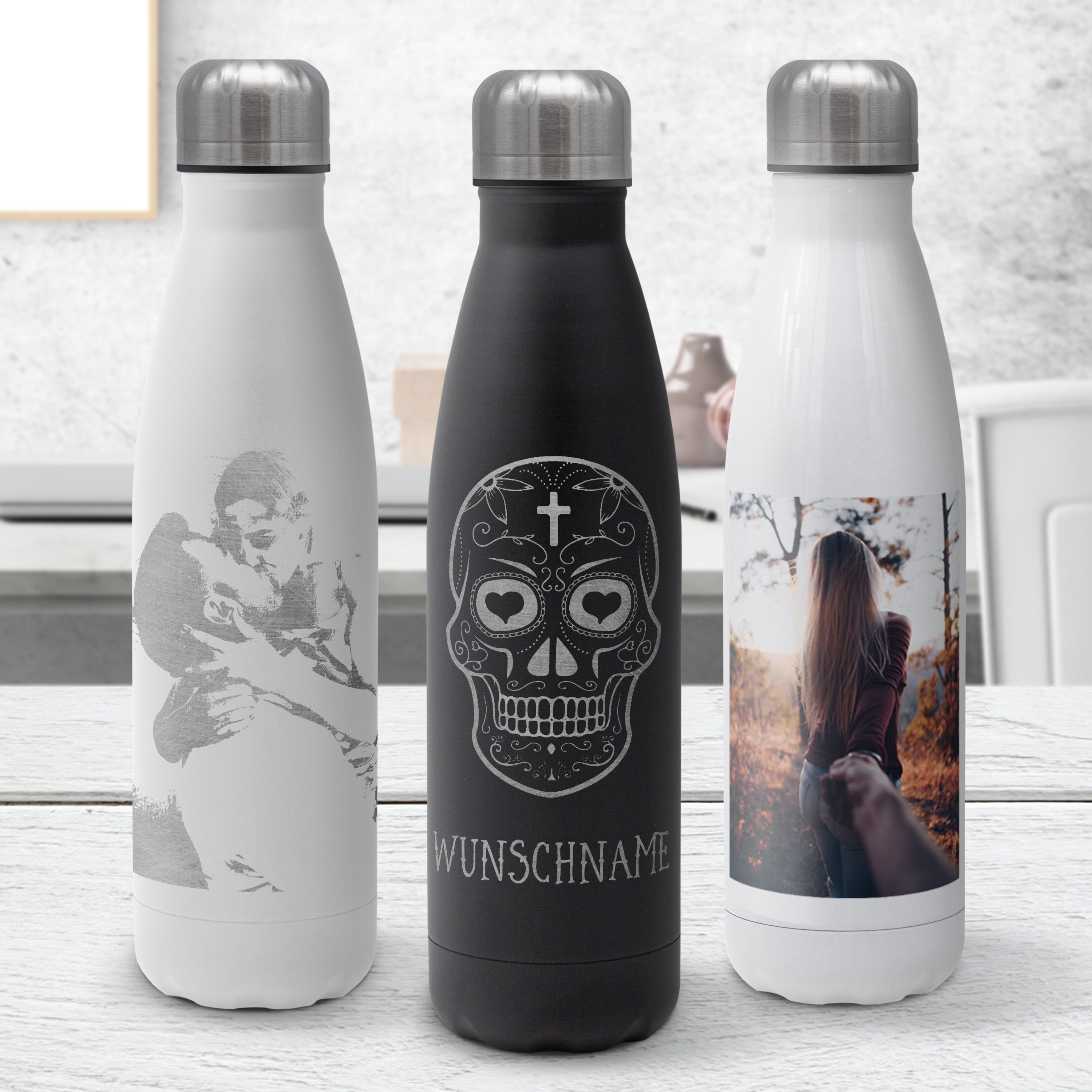 Thermo-Trinkflasche Gravur Schwarz 0,5 Liter 5