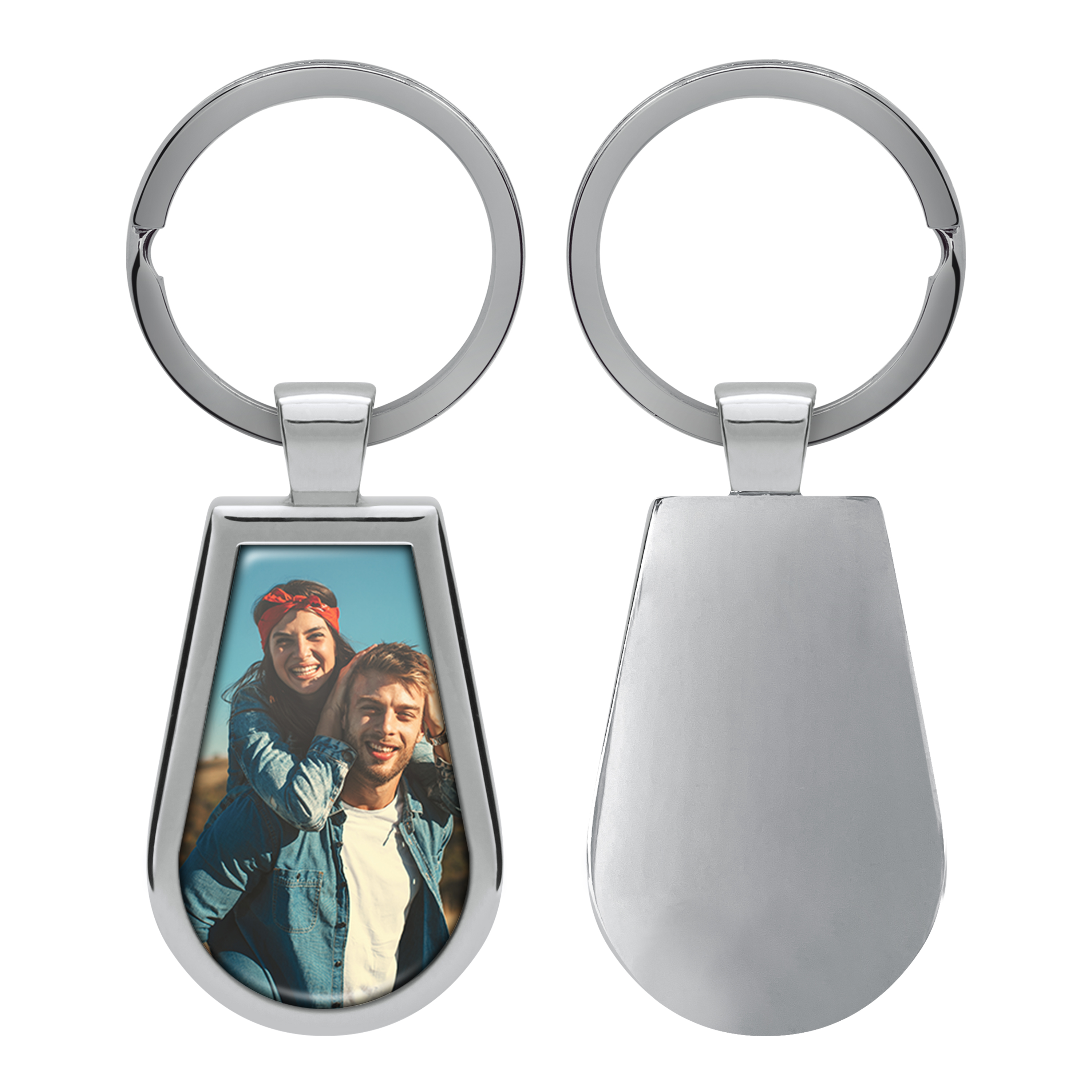 Schlüsselanhänger Chrom Tropfen 2