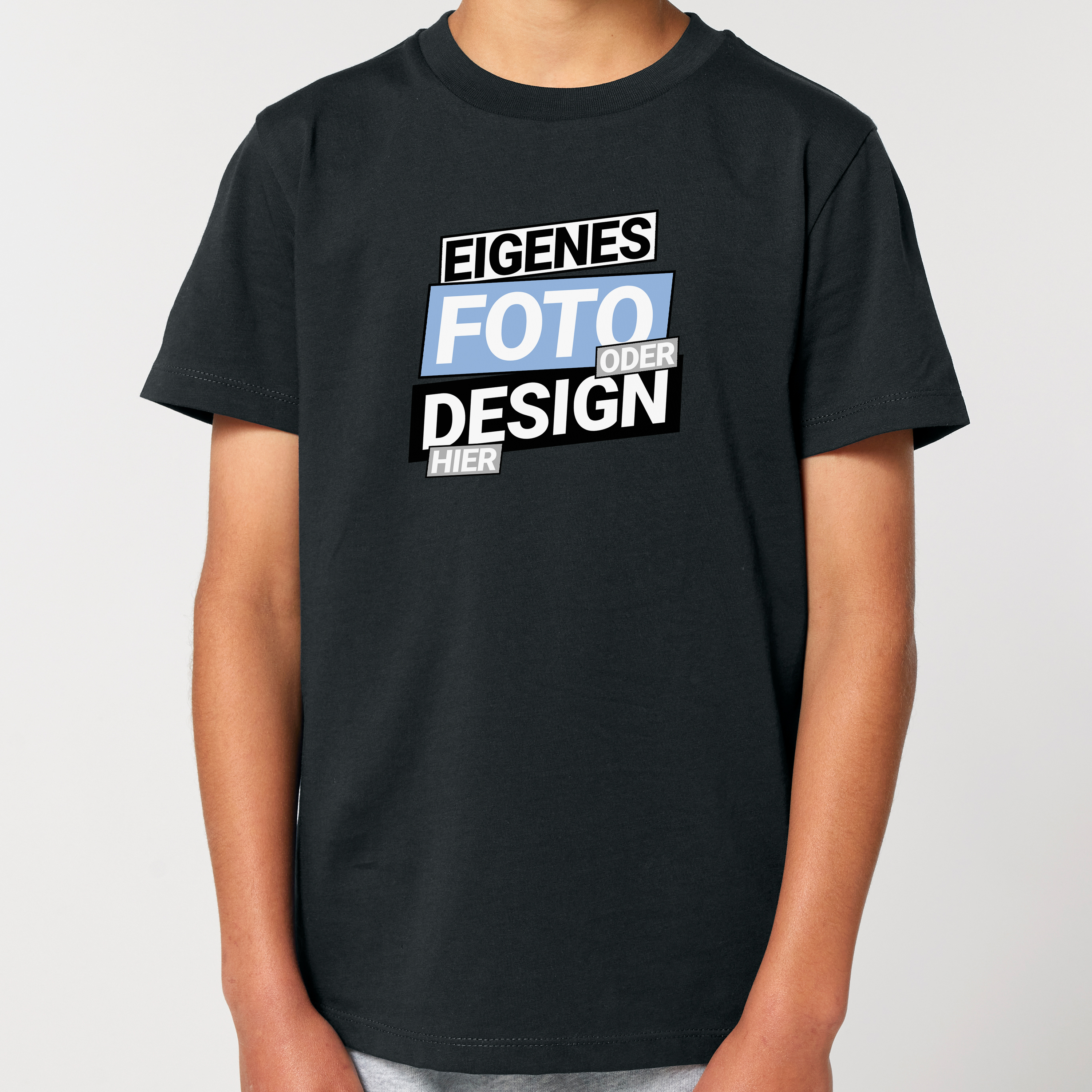 Kinder Bio T-Shirt 98/104 (3-4) Schwarz 5