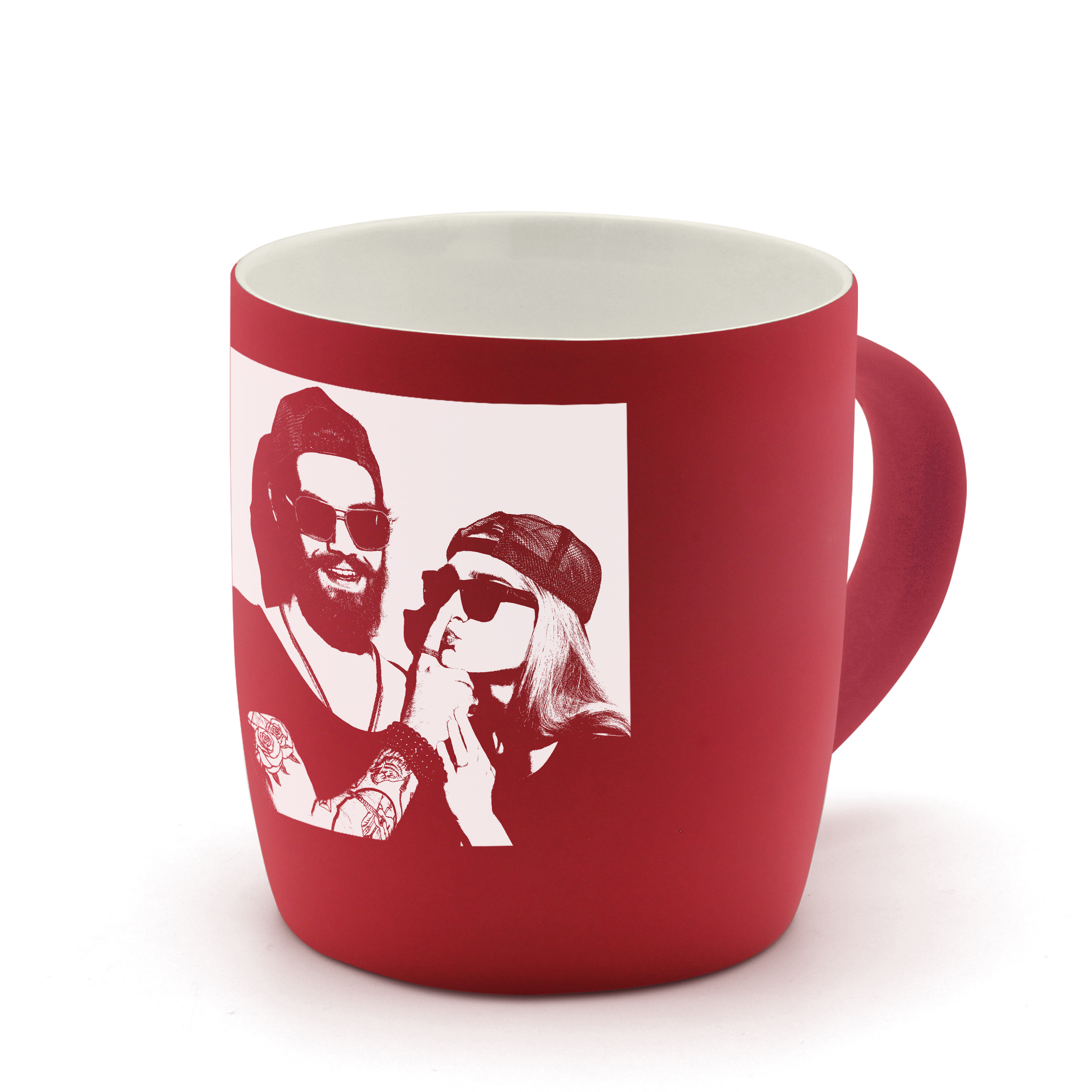 Kaffeebecher "Gravur" Rot 1