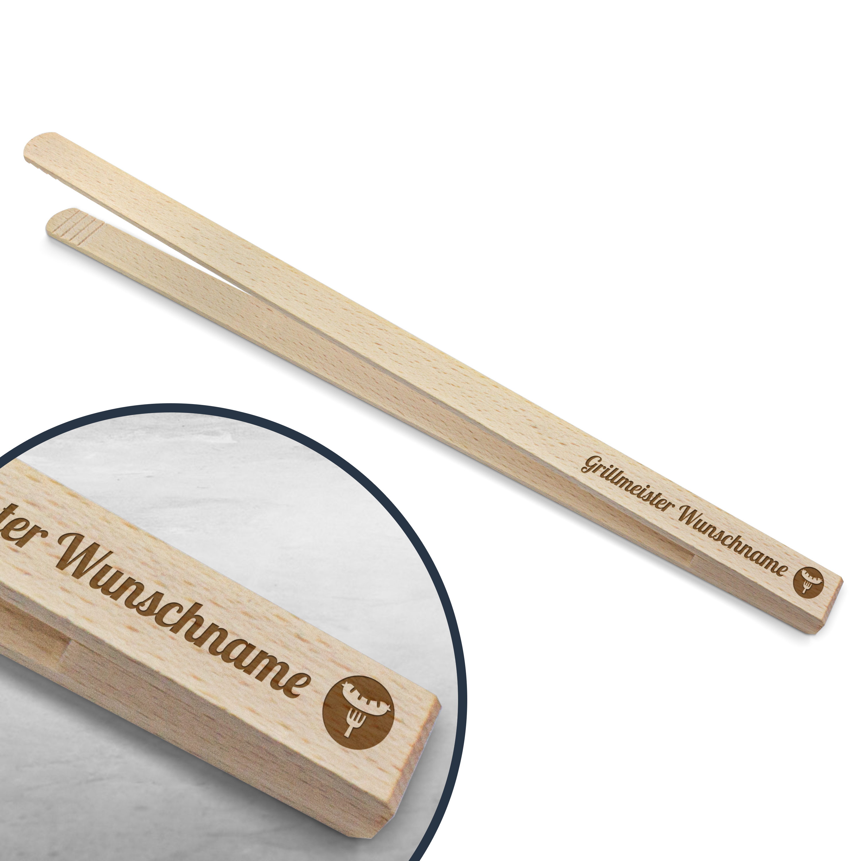 Holz-Grillzange - Standard 1