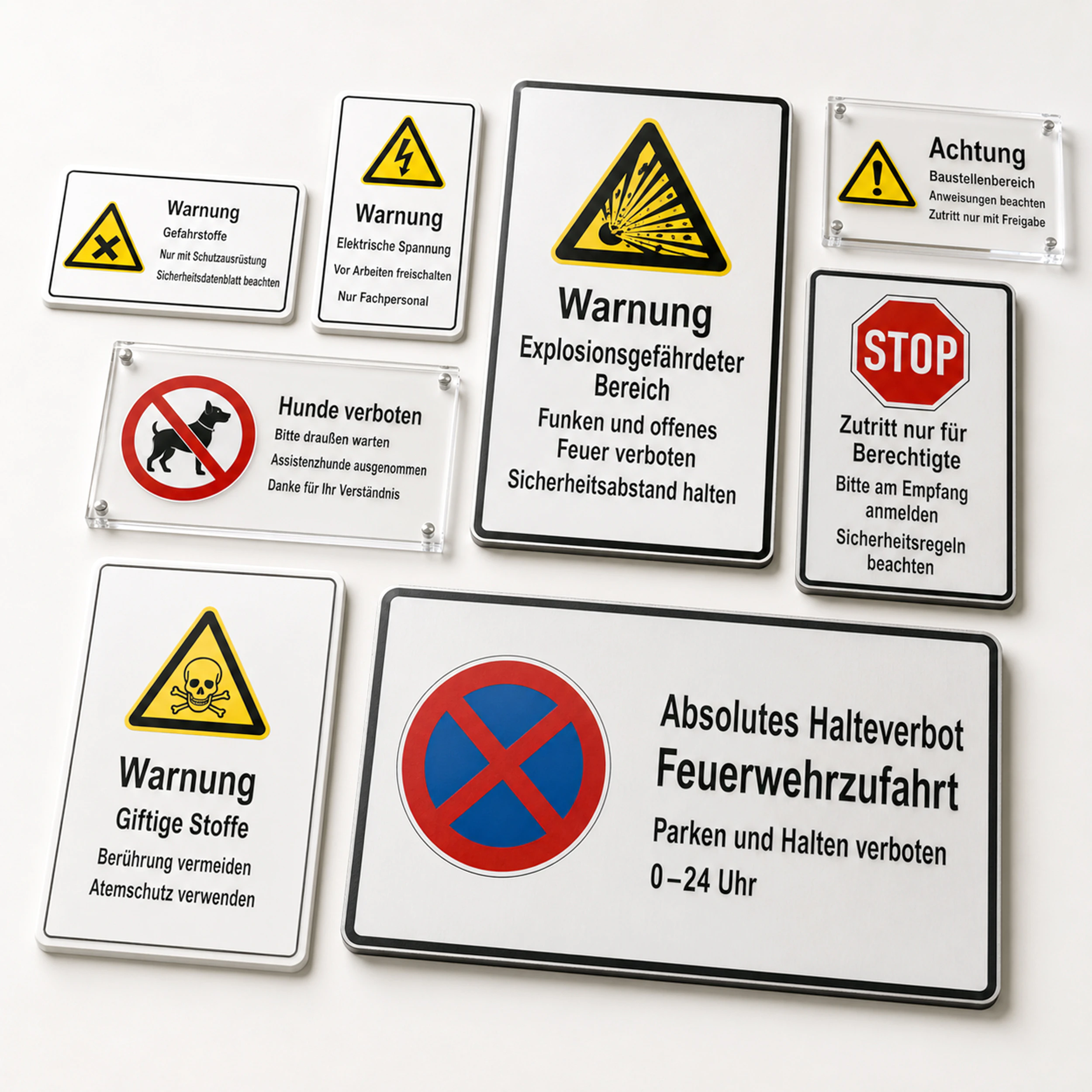 Warnschilder 15 cm x 10 cm Magnet-Folie 2